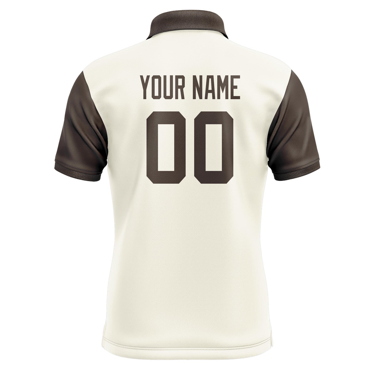Custom Cream Brown Short-Sleeve Polo Shirt PO030101B101