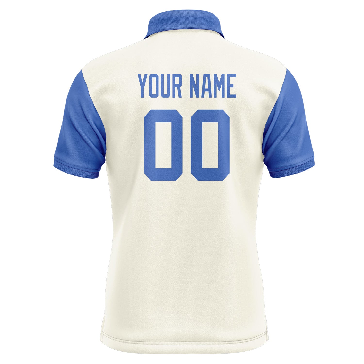 Custom Cream Sky Blue Short-Sleeve Polo Shirt PO030909B109