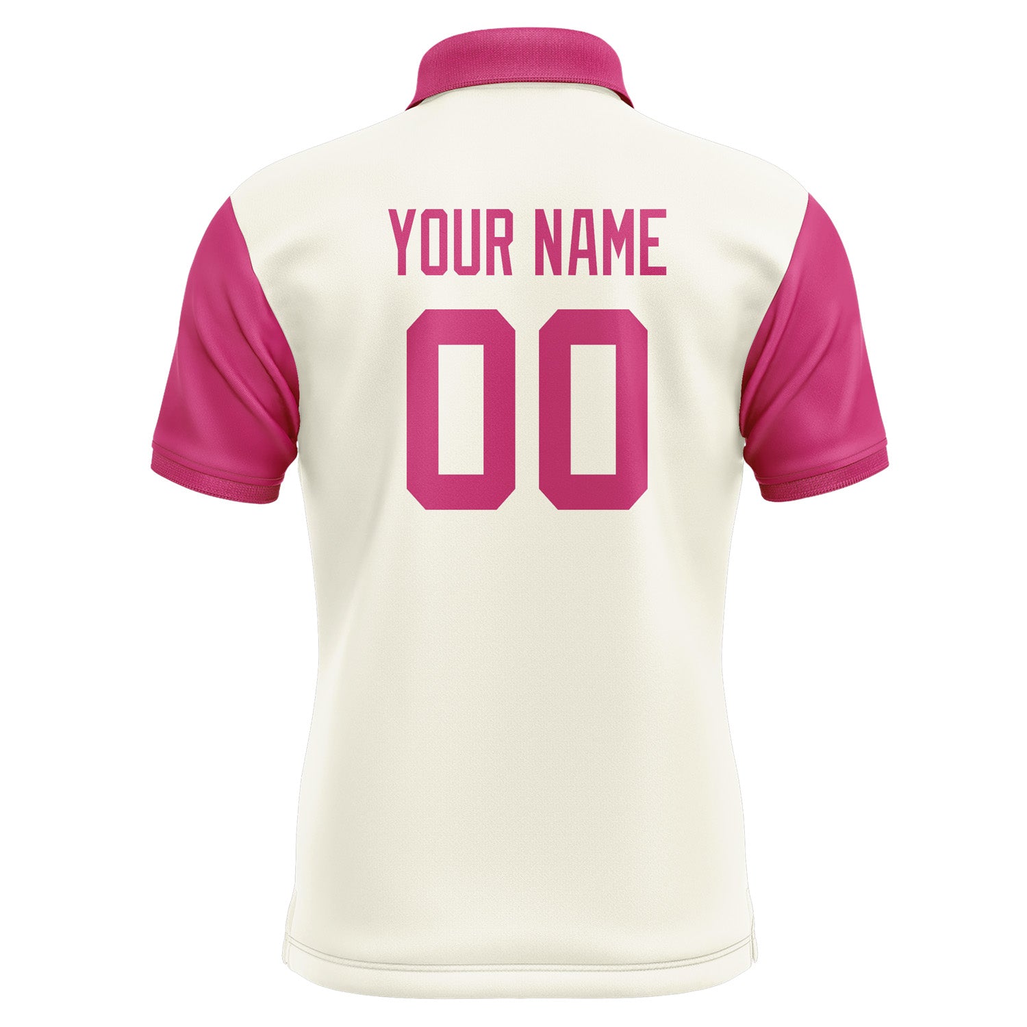 Custom Cream Pink Short-Sleeve Polo Shirt PO031313B113