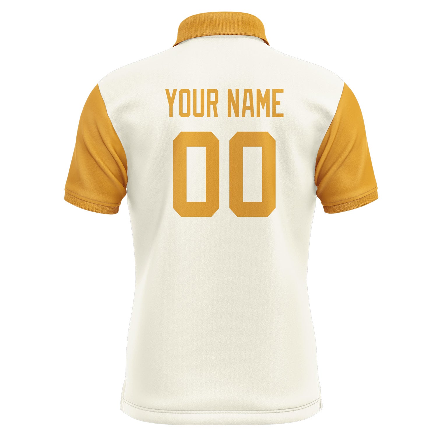 Custom Cream Yellow Short-Sleeve Polo Shirt PO031919B119