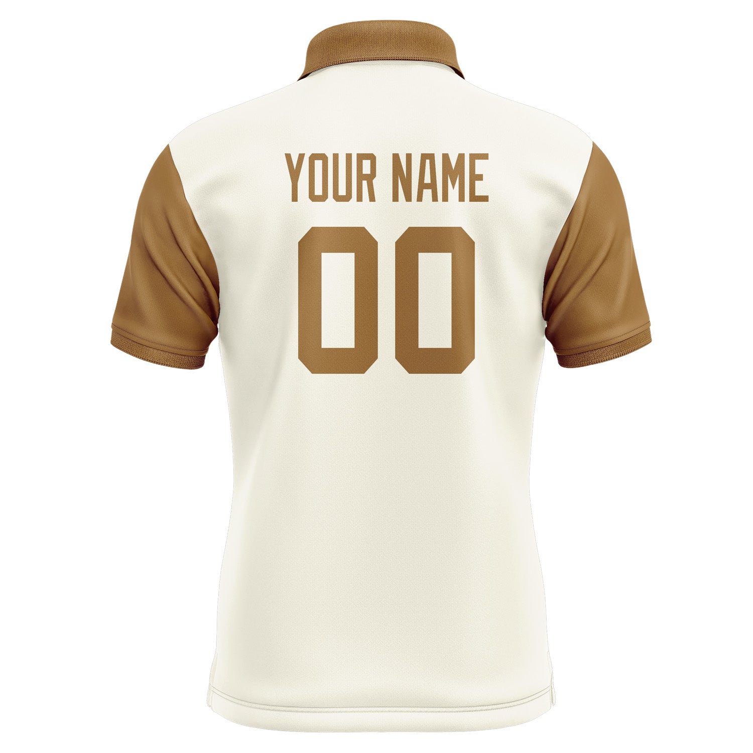Custom Cream Khaki Short-Sleeve Polo Shirt PO032222B122