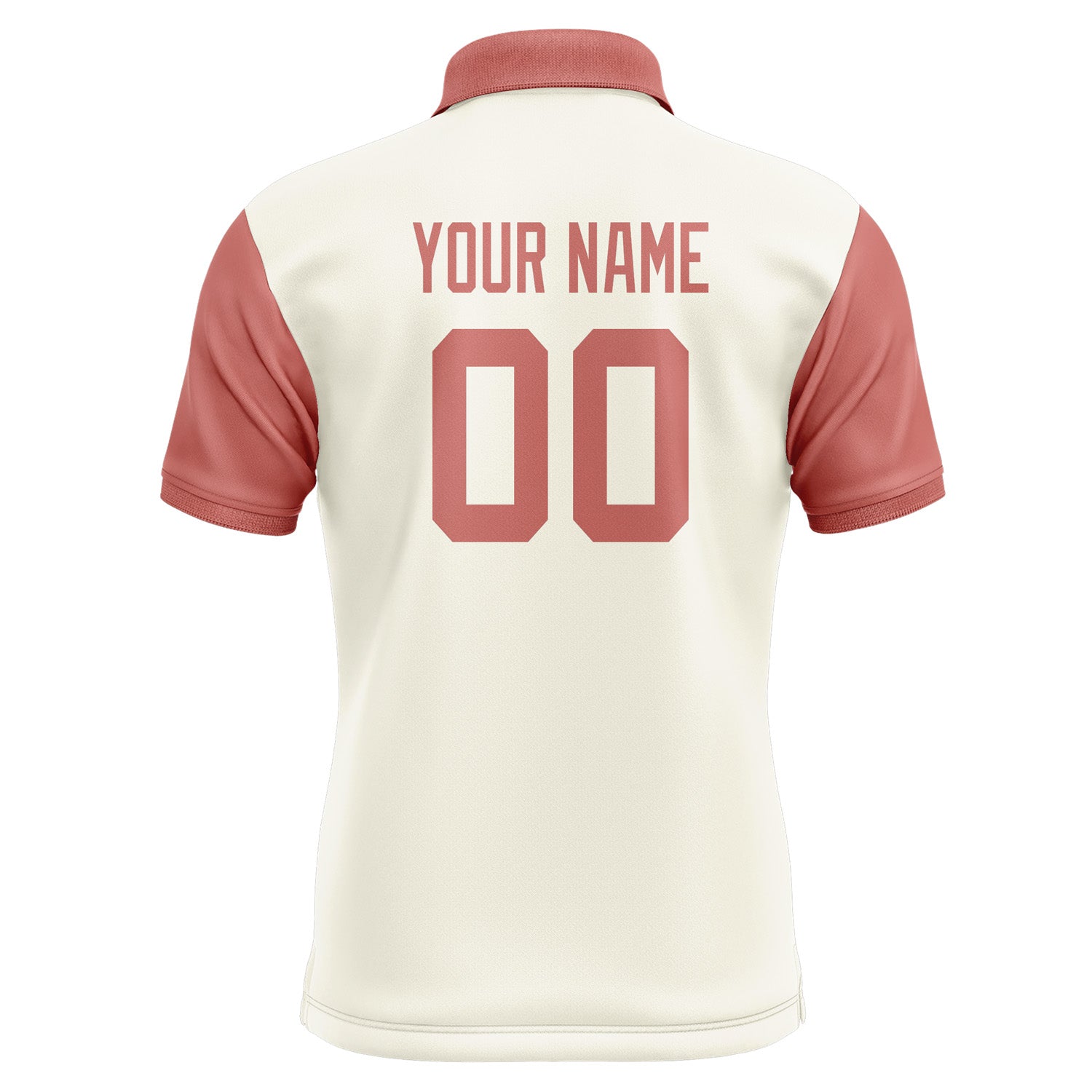 Custom Cream Copper Rose Short-Sleeve Polo Shirt PO032929B129