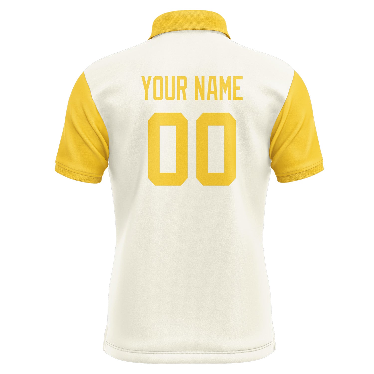 Custom Cream Gold Short-Sleeve Polo Shirt PO033030B130