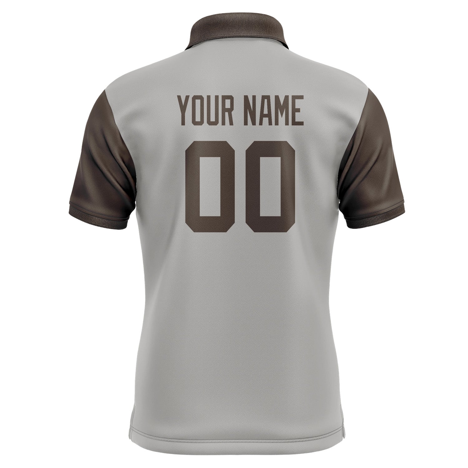Custom Gray Brown Short-Sleeve Polo Shirt PO040101B101