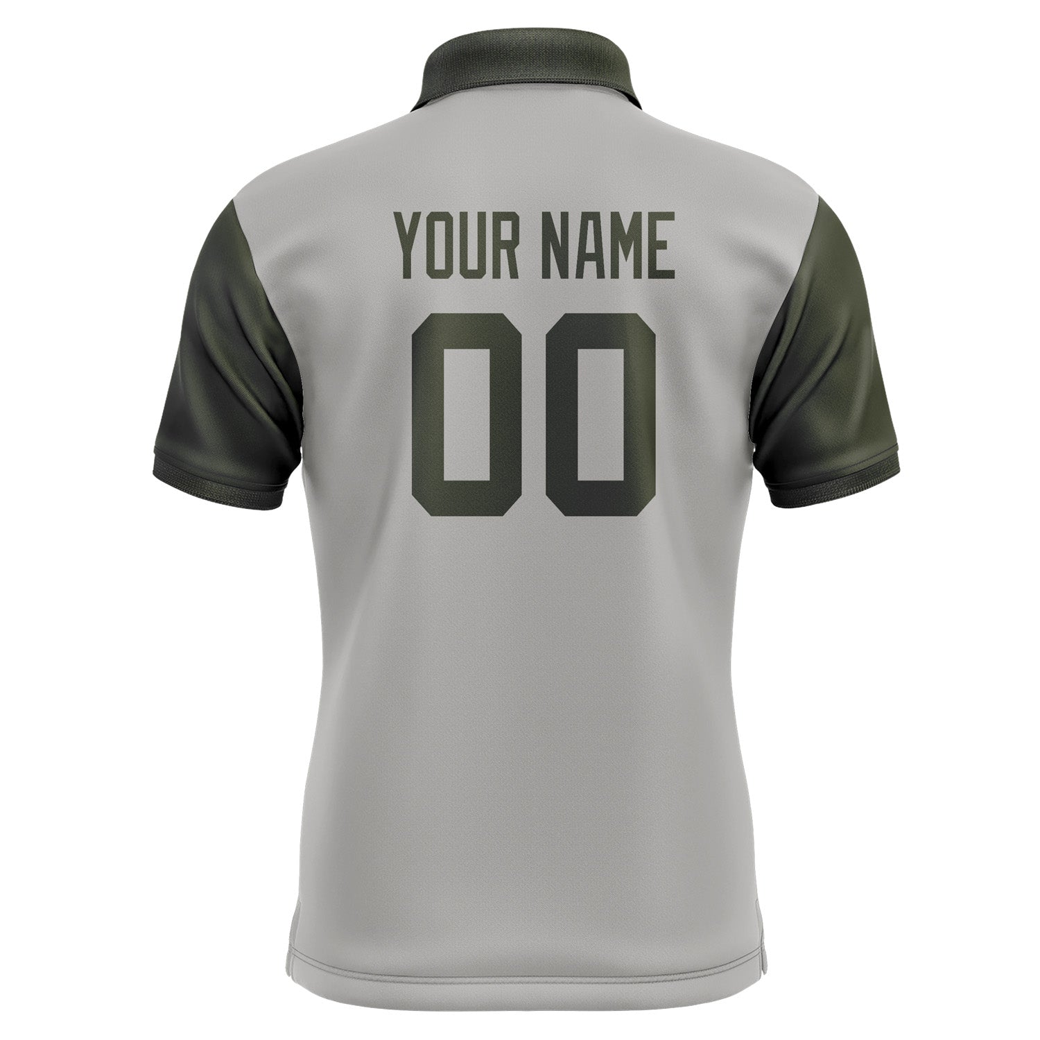 Custom Gray Olive Short-Sleeve Polo Shirt PO040202B102