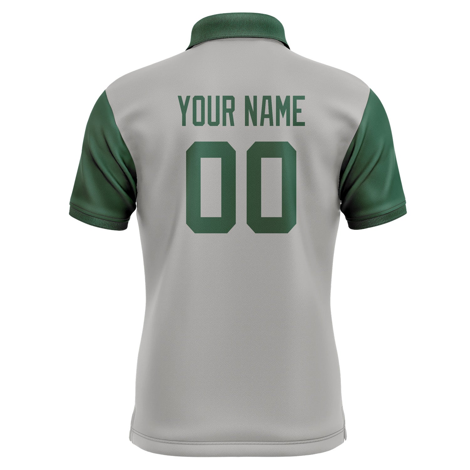 Custom Gray Green Short-Sleeve Polo Shirt PO040505B105