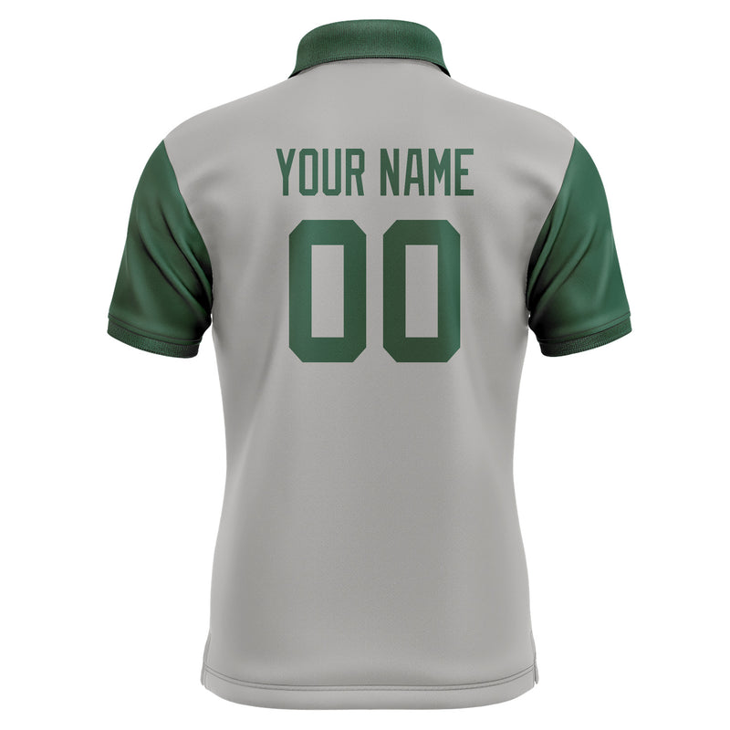 Custom Gray Green Short-Sleeve Polo Shirt PO040505B105