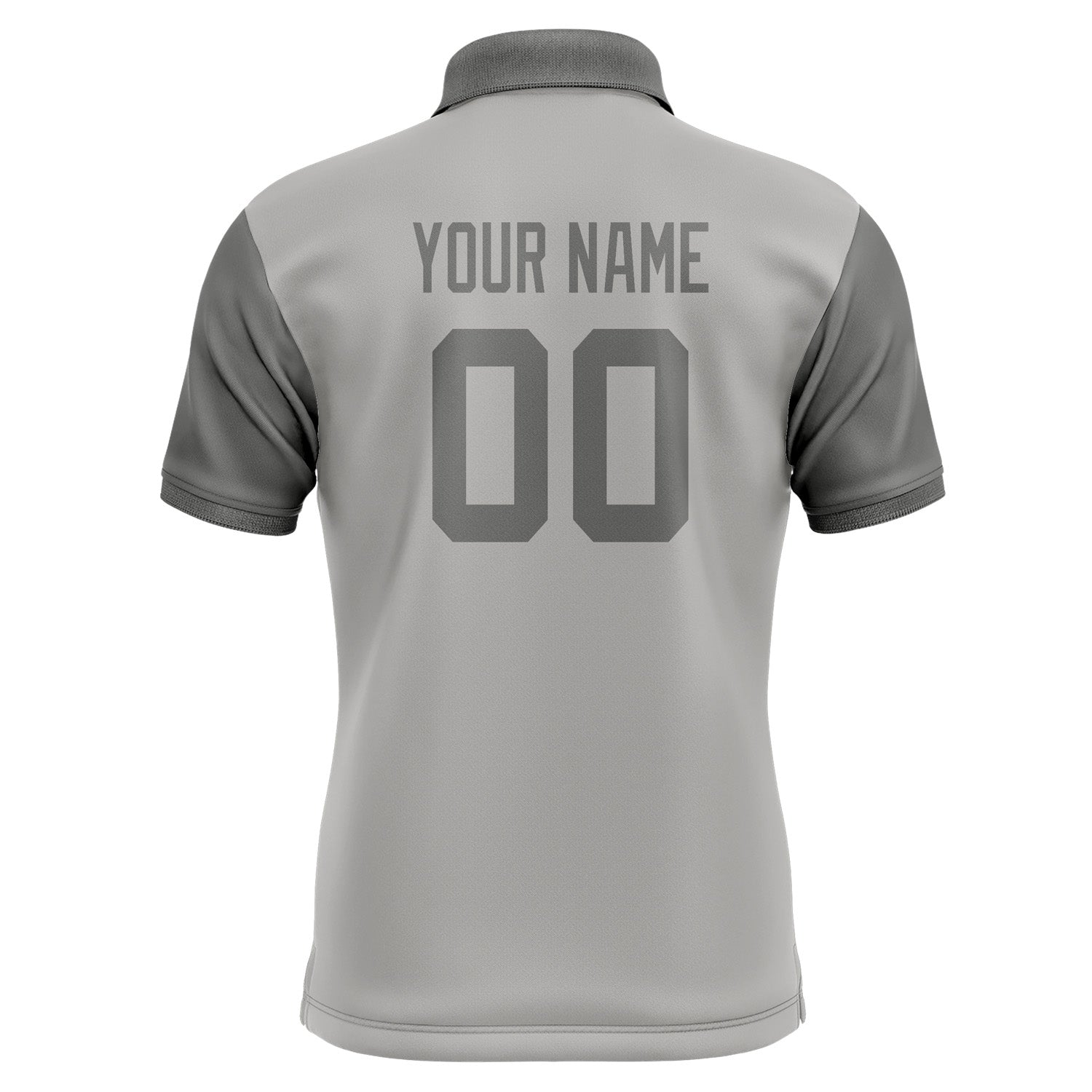 Custom Gray Dark Grey Short-Sleeve Polo Shirt PO042020B120