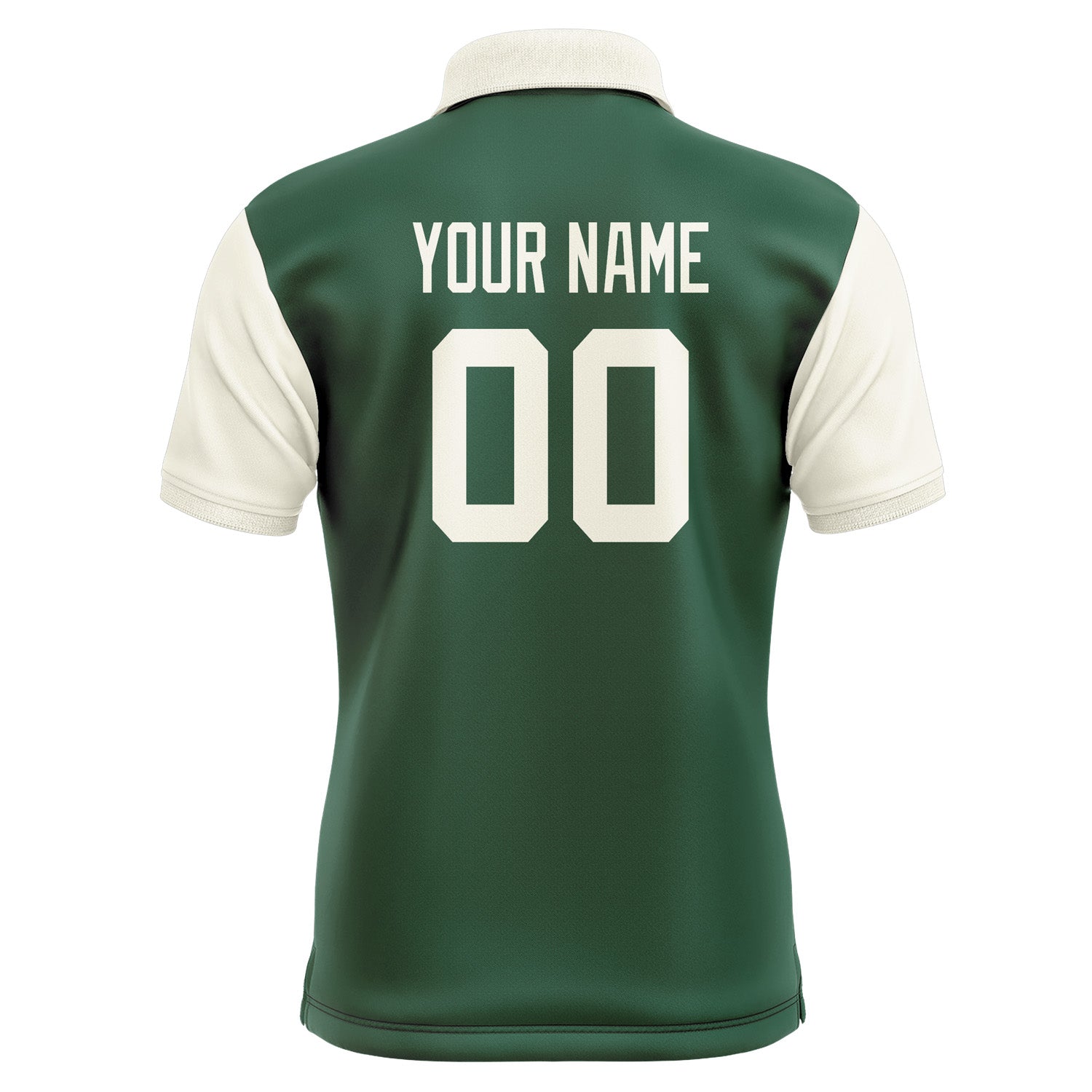 Custom Green Cream Short-Sleeve Polo Shirt PO050303B103