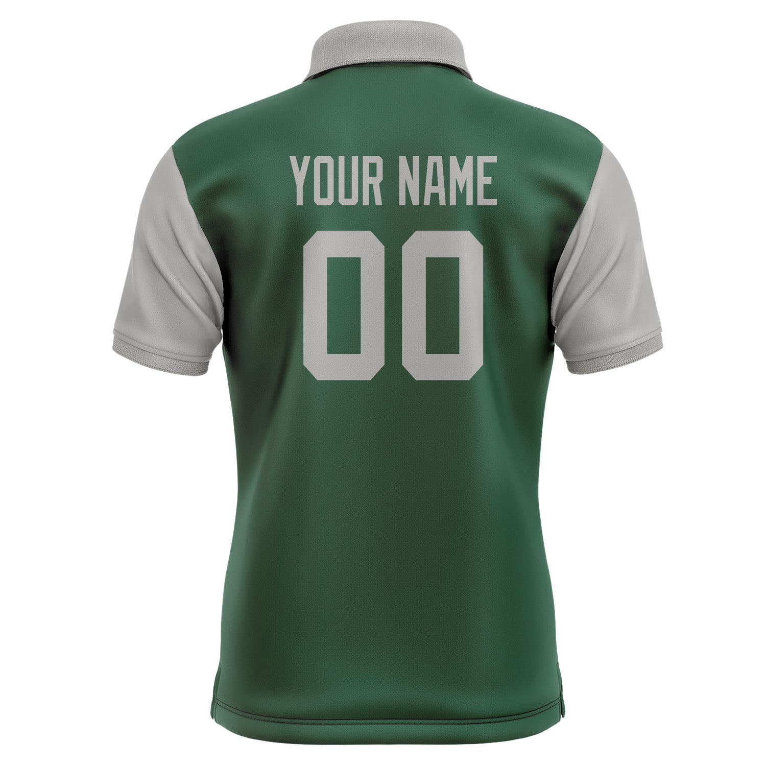 Custom Green Gray Short-Sleeve Polo Shirt PO050404B104