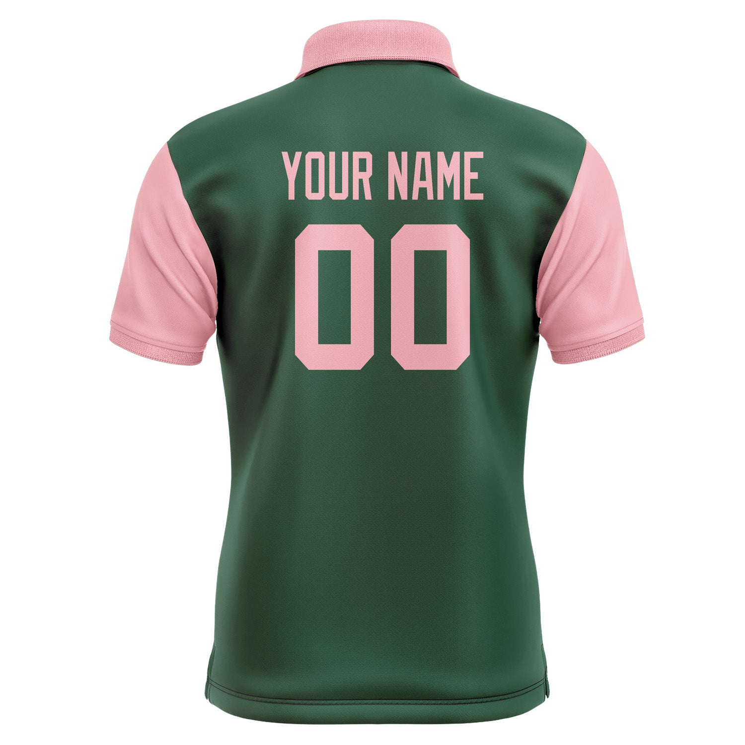 Custom Green Light Pink Short-Sleeve Polo Shirt PO052121B121