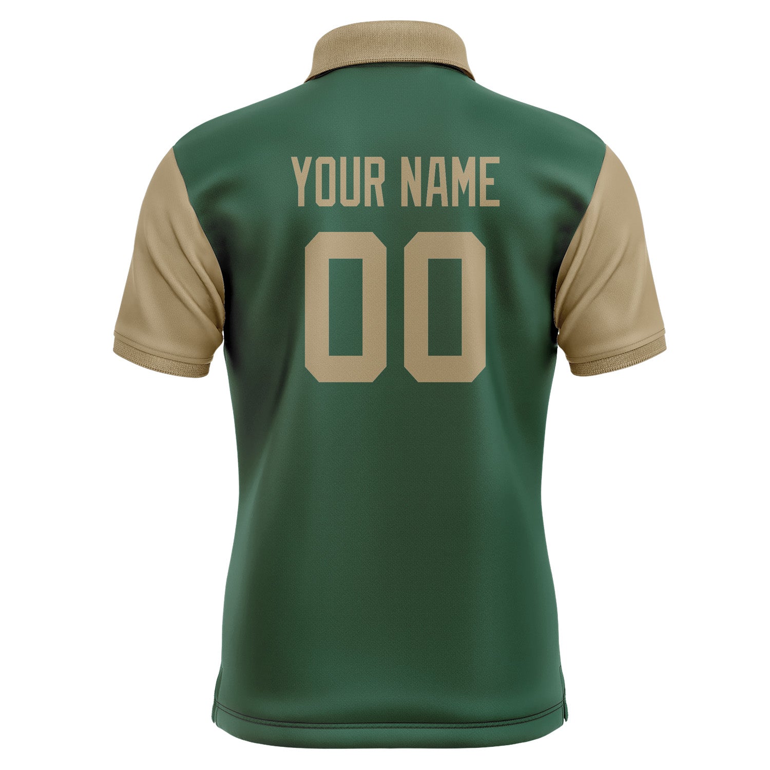 Custom Green Light Khaki Short-Sleeve Polo Shirt PO052525B125