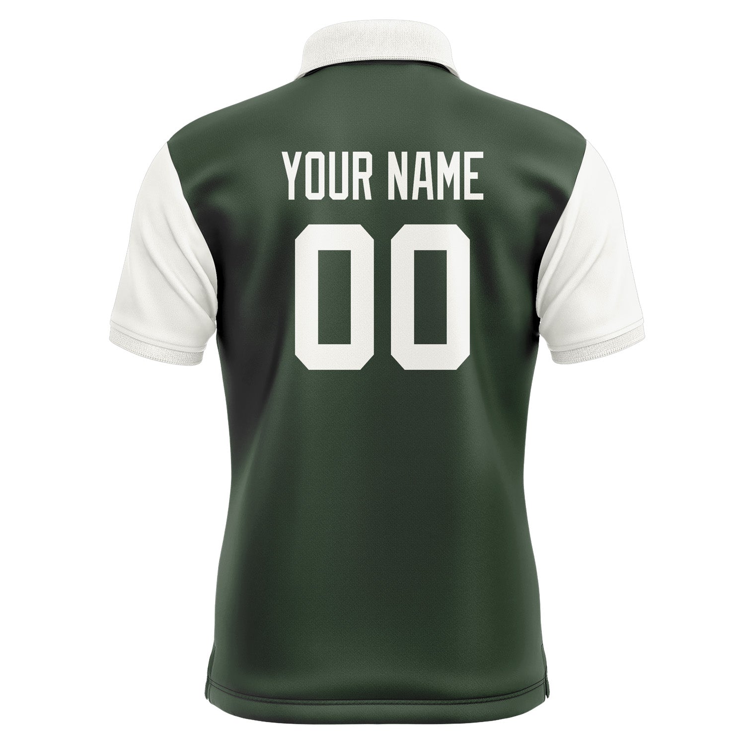 Custom Dark Green White Short-Sleeve Polo Shirt PO061818B118
