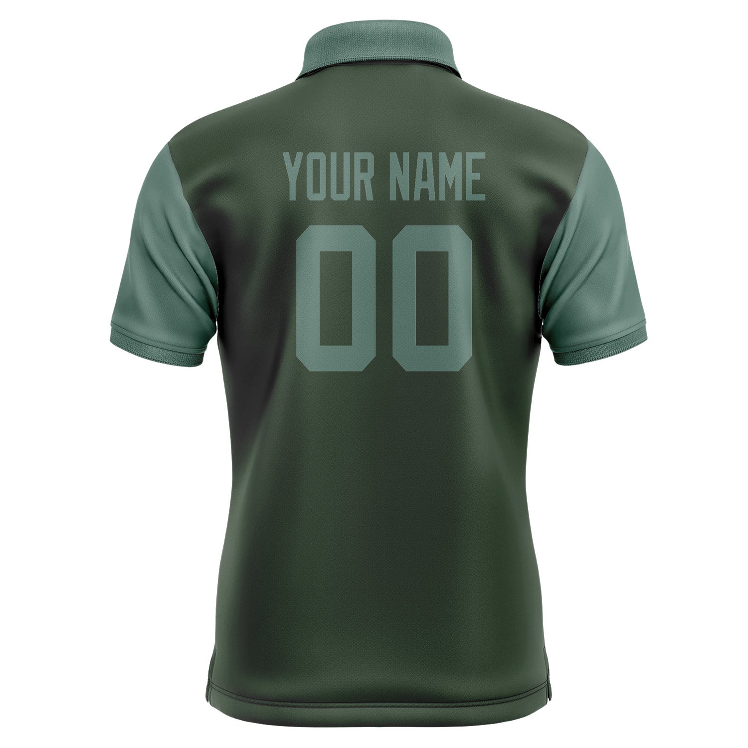 Custom Dark Green Blue Green Short-Sleeve Polo Shirt PO062727B127