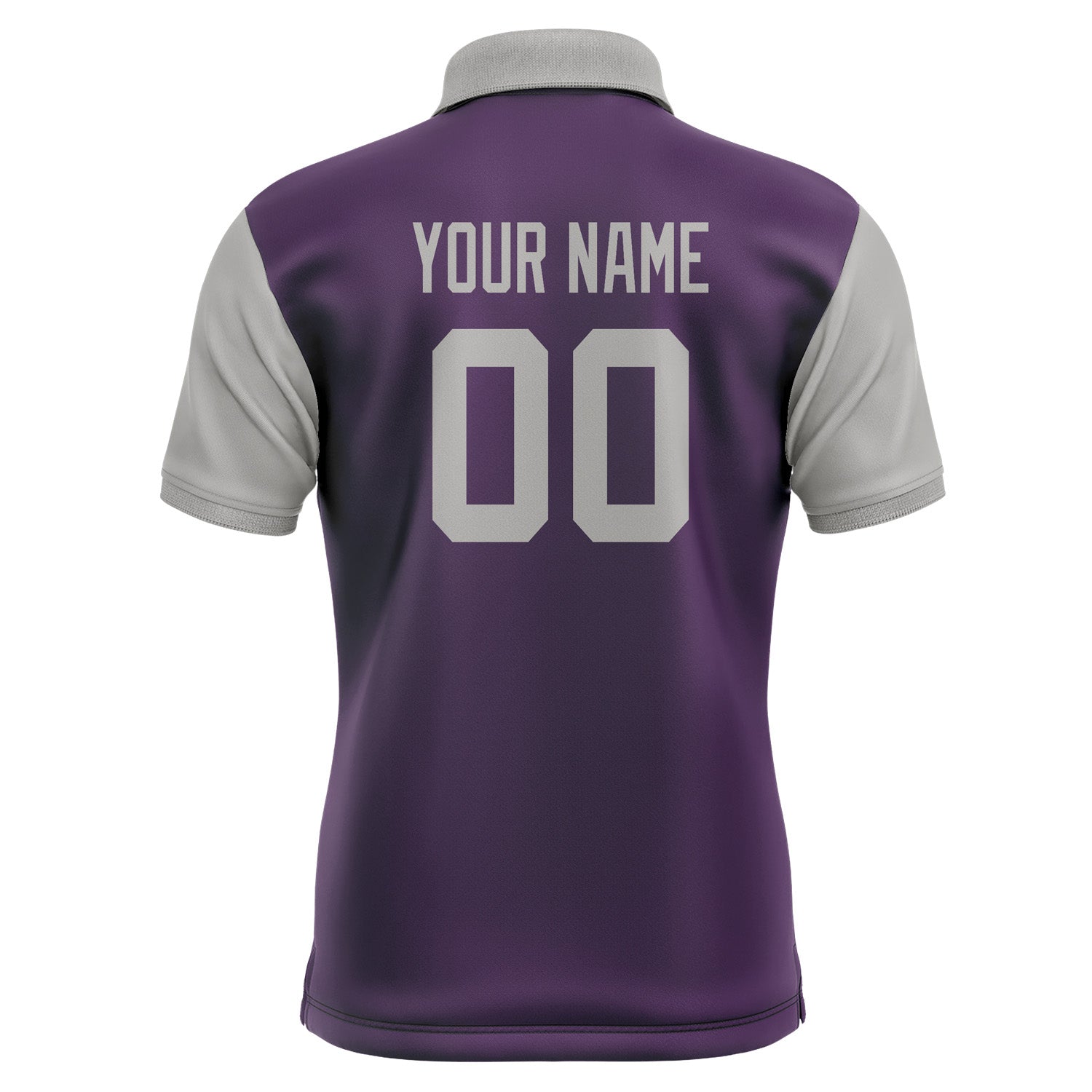 Custom Purple Gray Short-Sleeve Polo Shirt PO070404B104