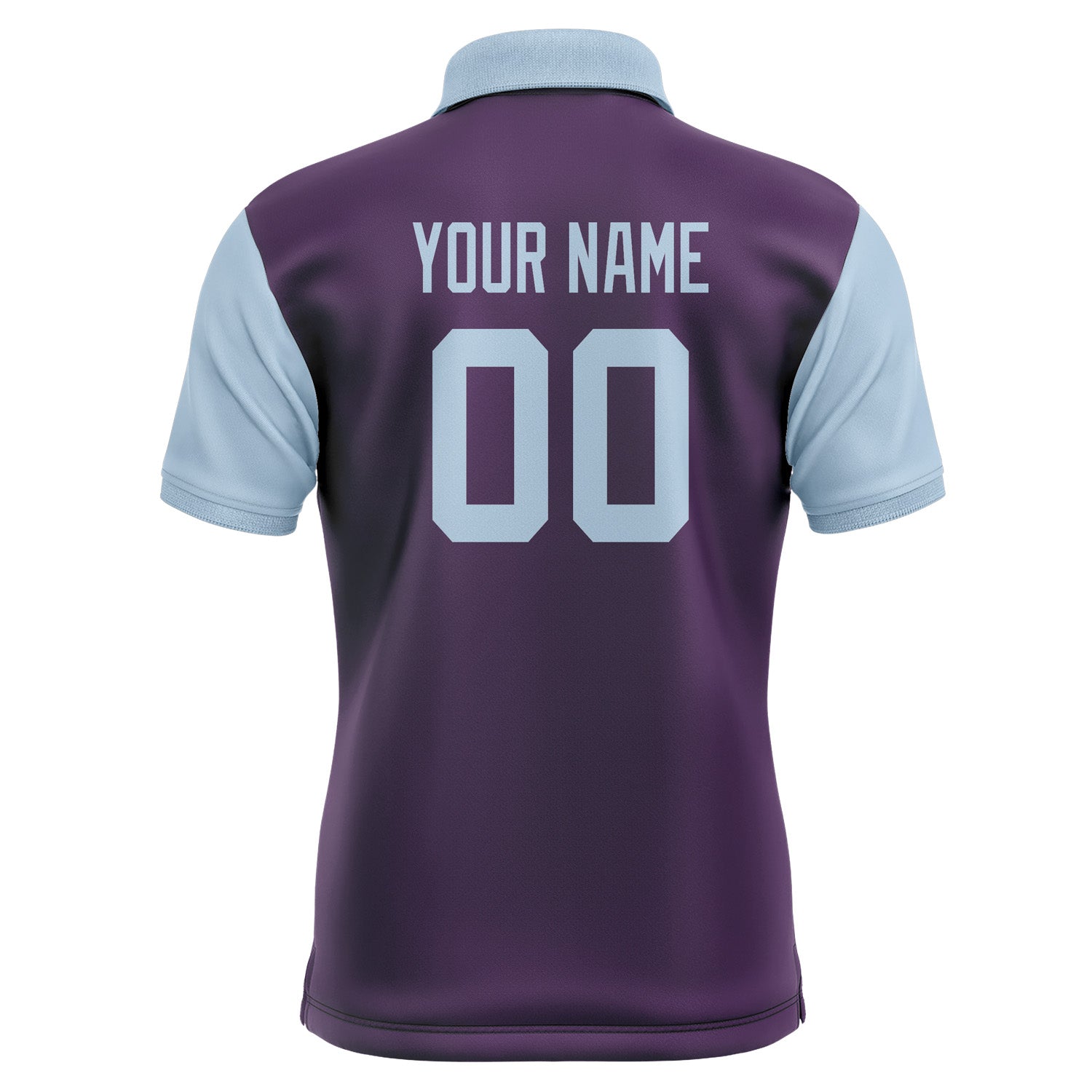 Custom Purple Light Blue Short-Sleeve Polo Shirt PO070808B108