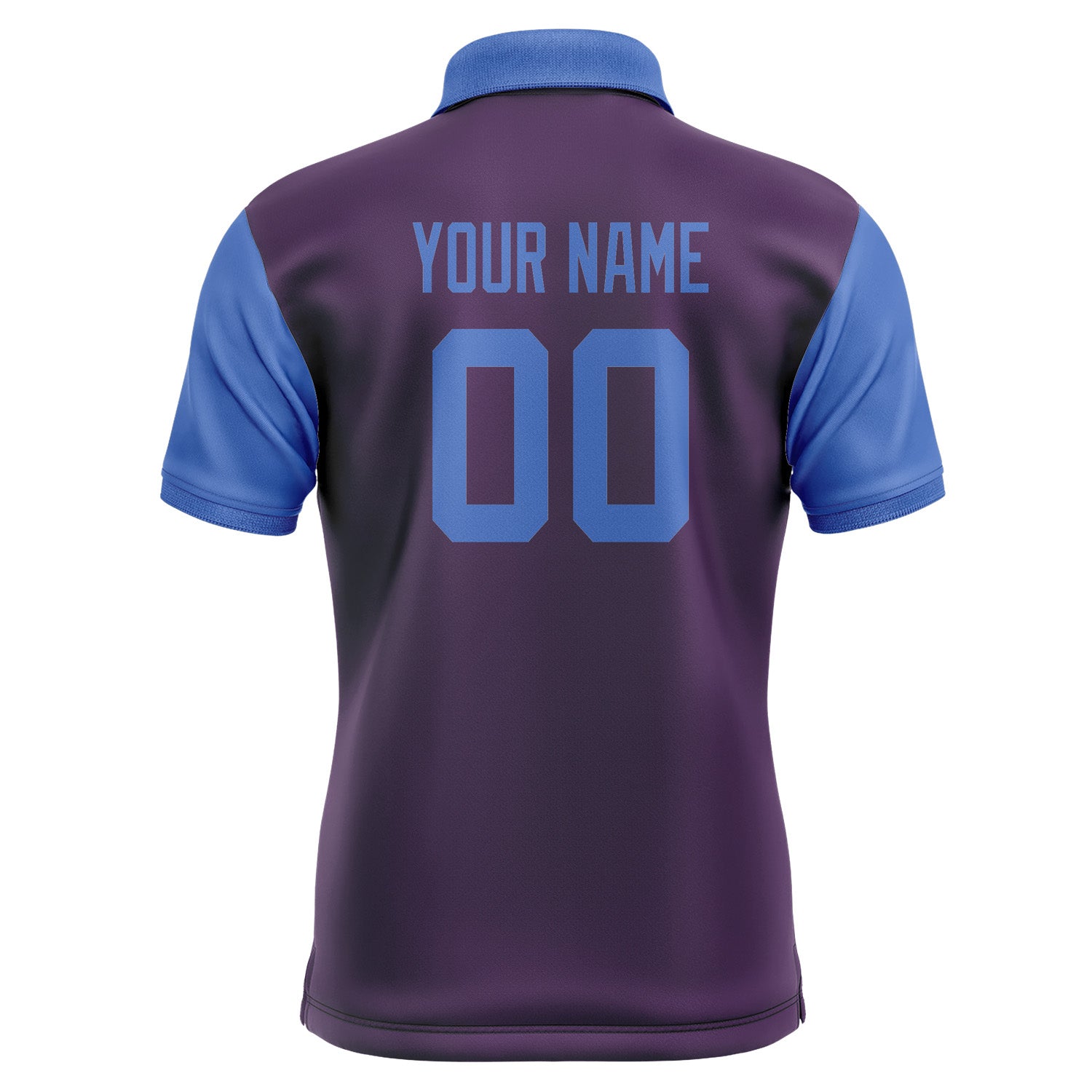 Custom Purple Sky Blue Short-Sleeve Polo Shirt PO070909B109