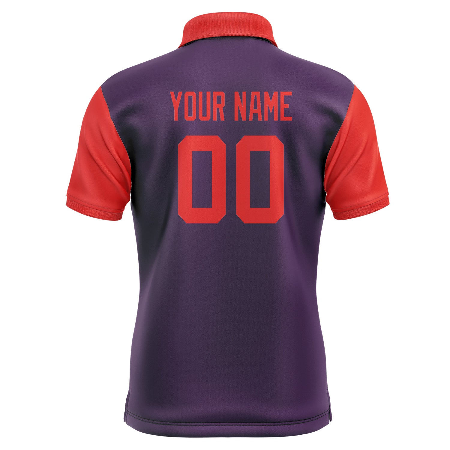 Custom Purple Orange Red Short-Sleeve Polo Shirt PO071212B112