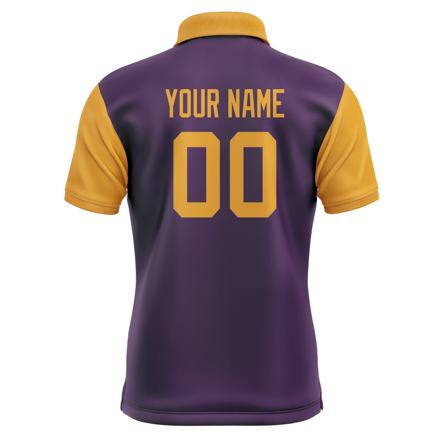 Custom Purple Yellow Short-Sleeve Polo Shirt PO071919B119