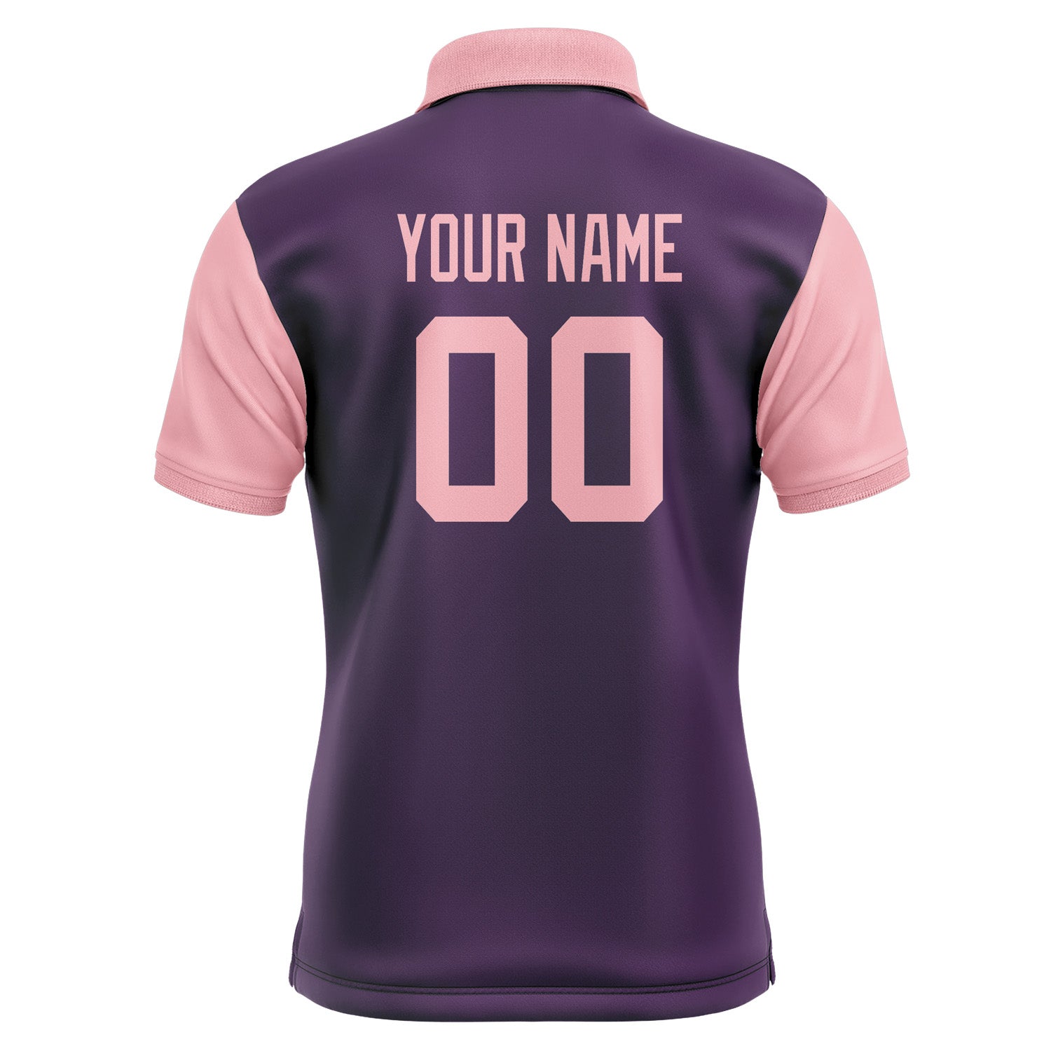 Custom Purple Light Pink Short-Sleeve Polo Shirt PO072121B121