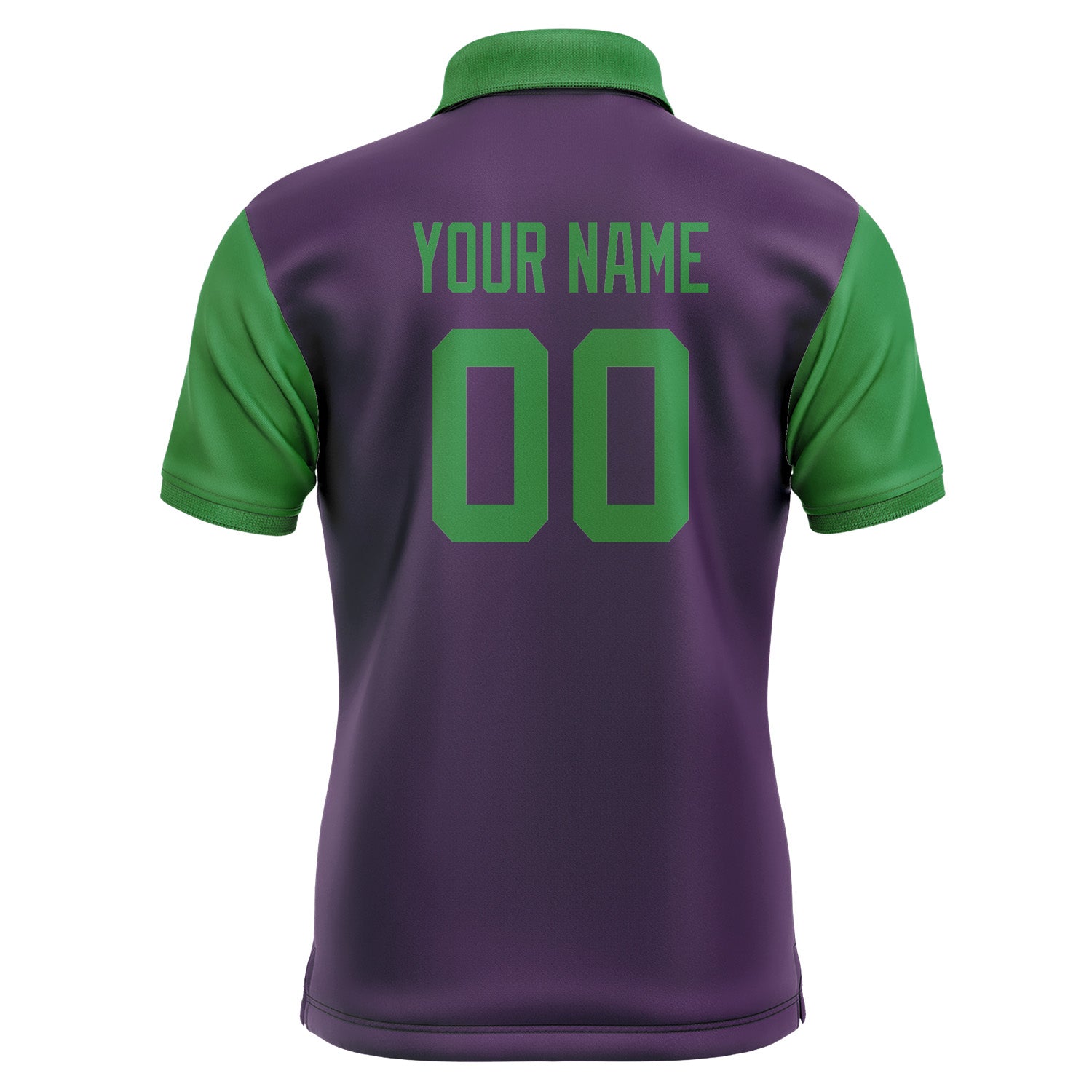 Custom Purple Emerald Green Short-Sleeve Polo Shirt PO072424B124