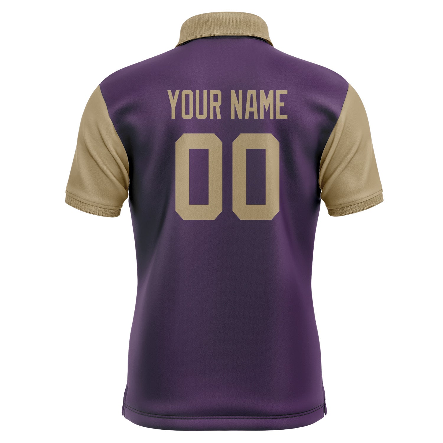 Custom Purple Light Khaki Short-Sleeve Polo Shirt PO072525B125