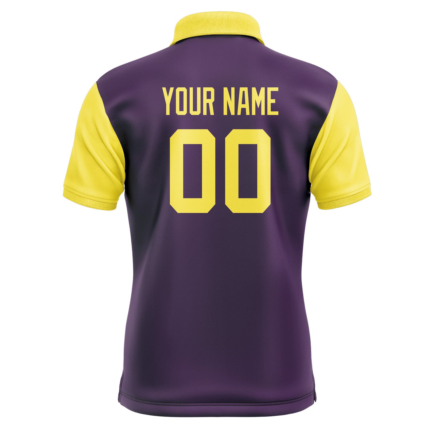 Custom Purple Light Yellow Short-Sleeve Polo Shirt PO072626B126