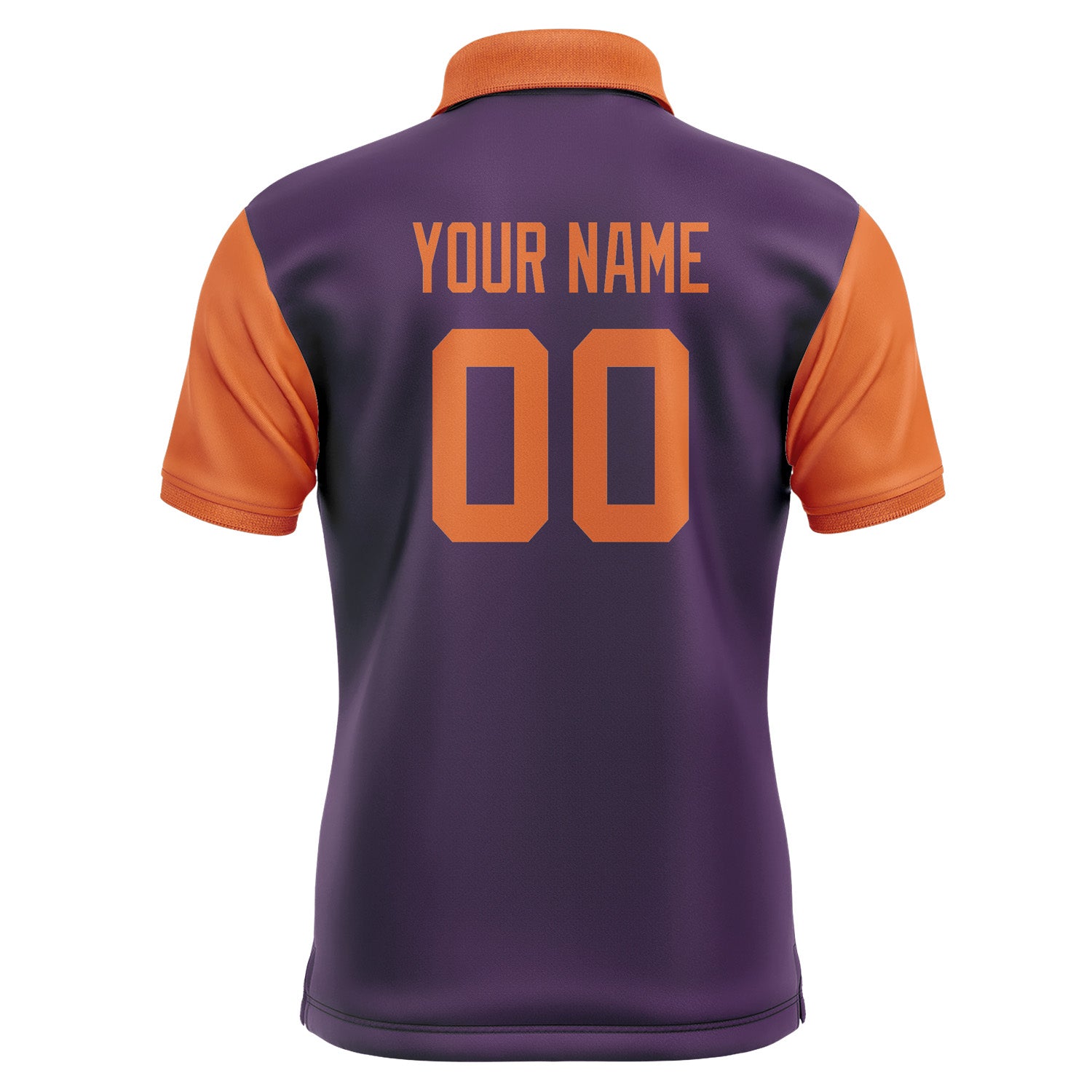 Custom Purple Orange Short-Sleeve Polo Shirt PO072828B128