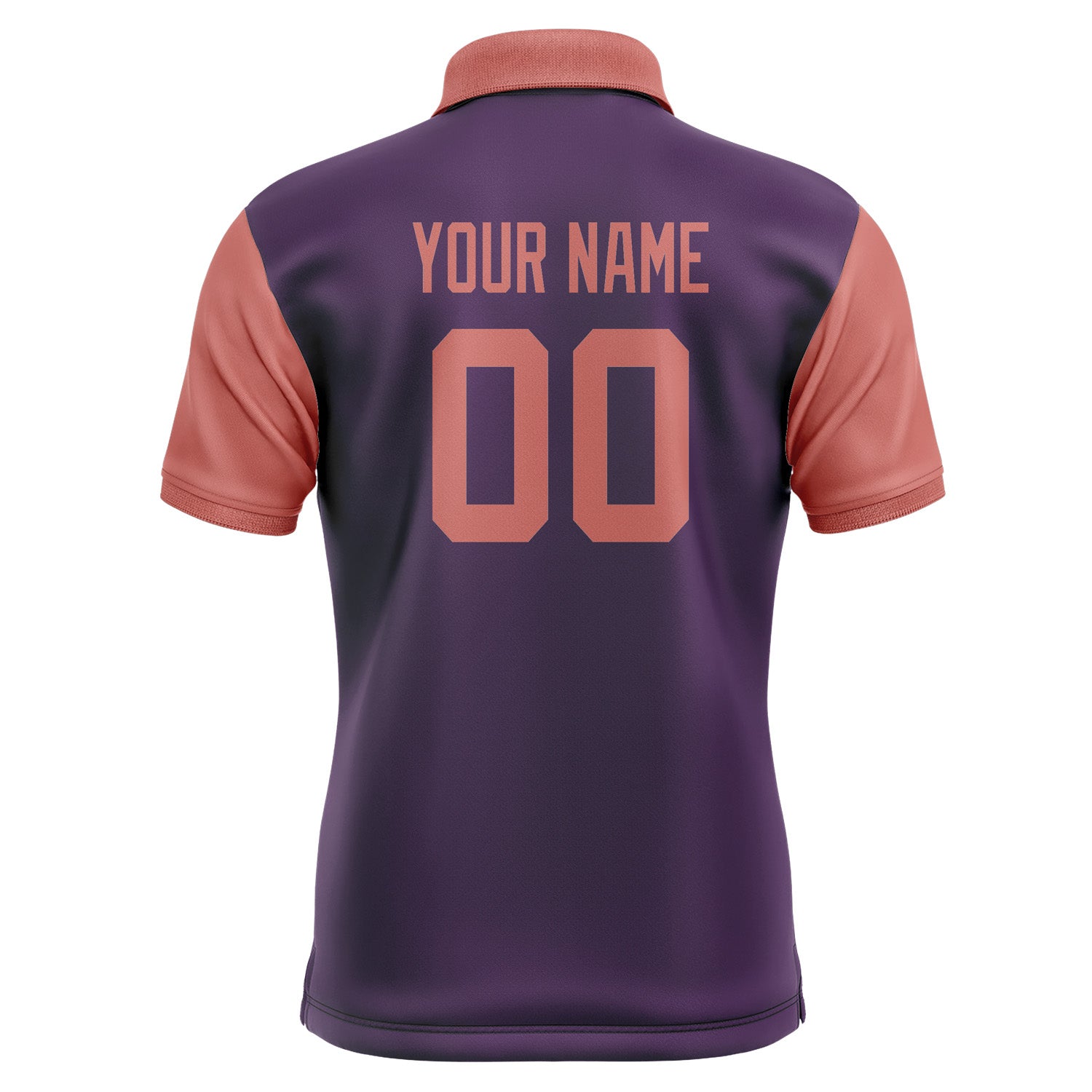 Custom Purple Copper Rose Short-Sleeve Polo Shirt PO072929B129