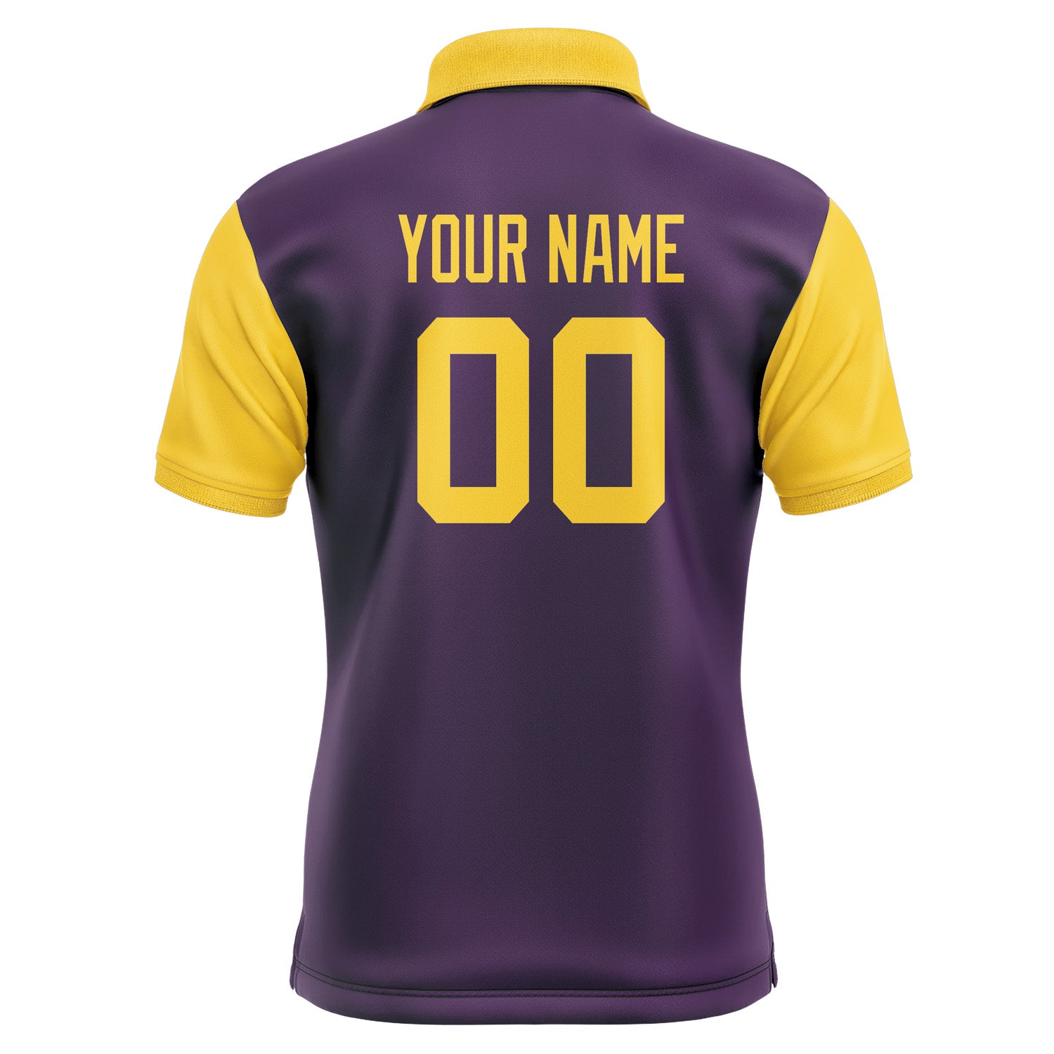 Custom Purple Gold Short-Sleeve Polo Shirt PO073030B130