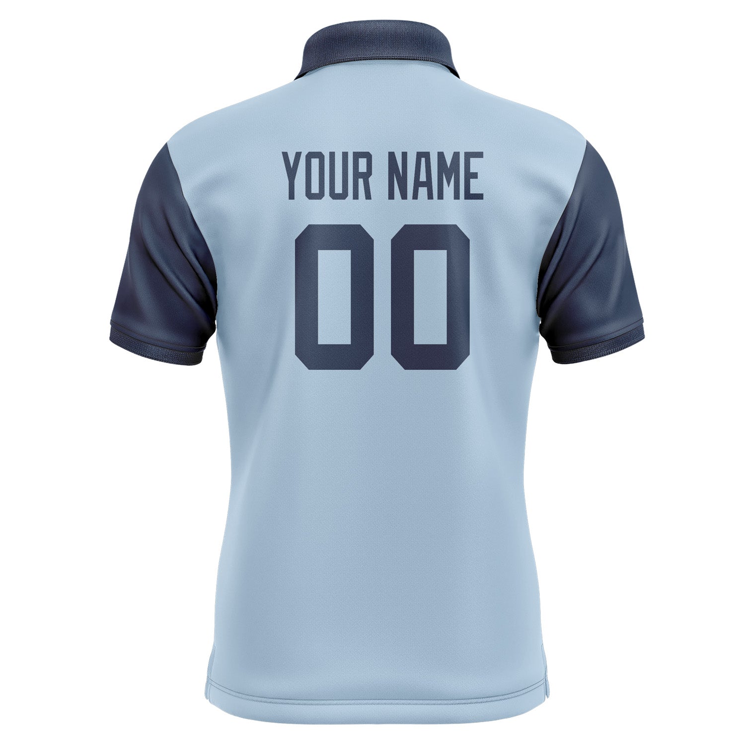 Custom Light Blue Blue Short-Sleeve Polo Shirt PO081010B110
