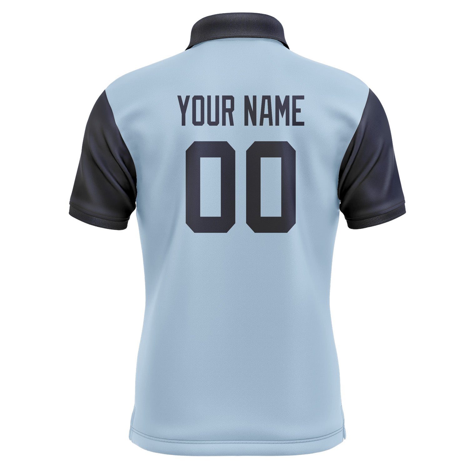 Custom Light Blue Navy Short-Sleeve Polo Shirt PO081111B111