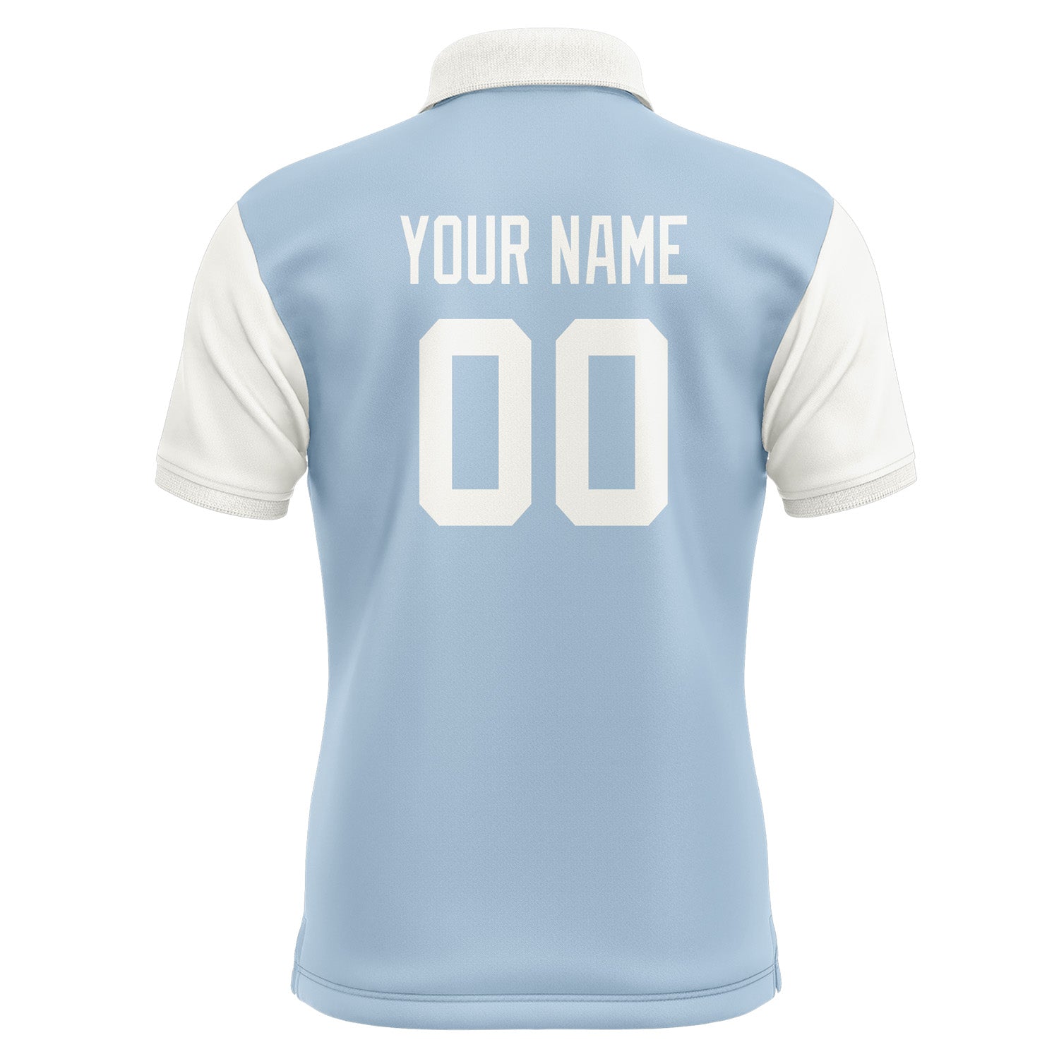 Custom Light Blue White Short-Sleeve Polo Shirt PO081818B118