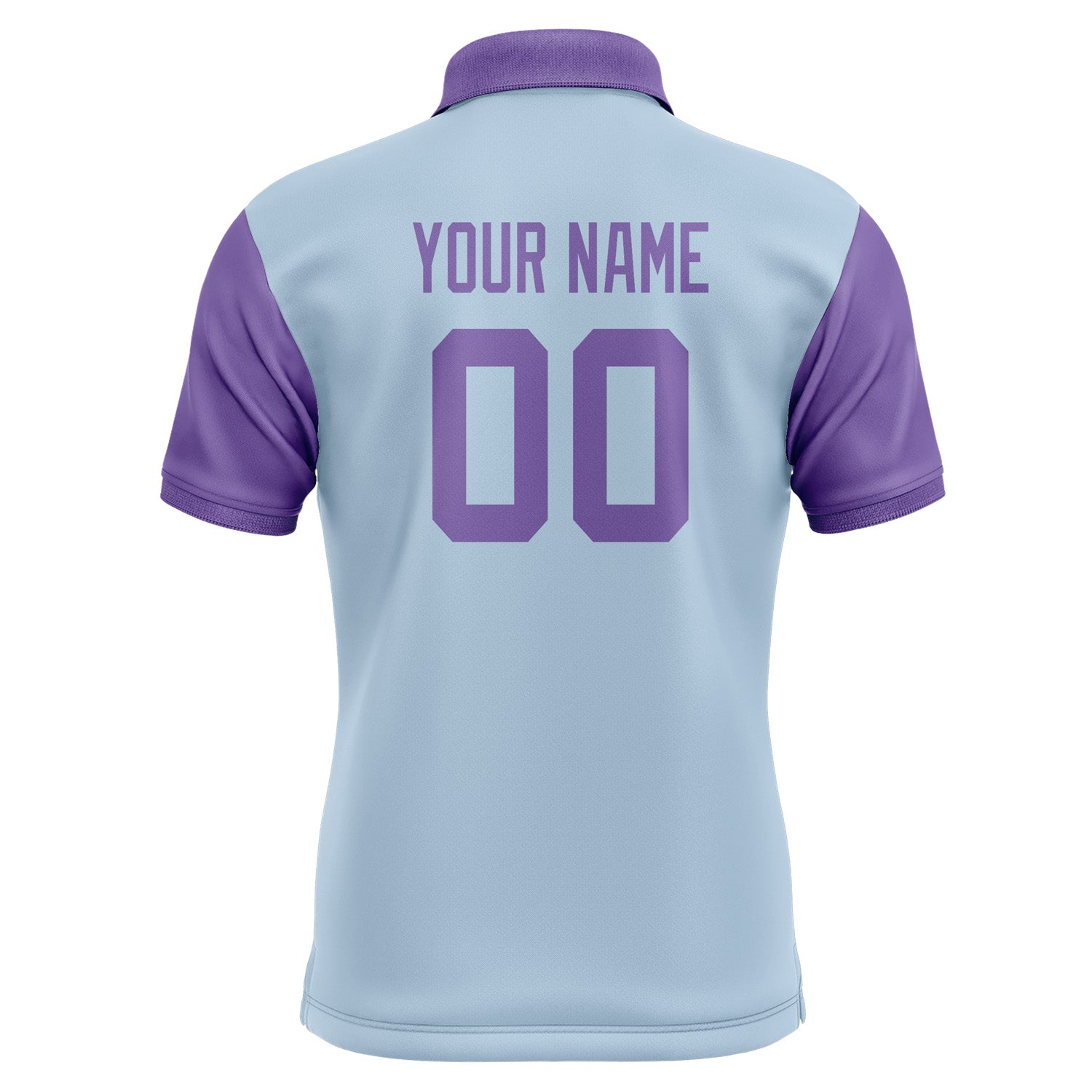 Custom Light Blue Light Purple Short-Sleeve Polo Shirt PO082323B123