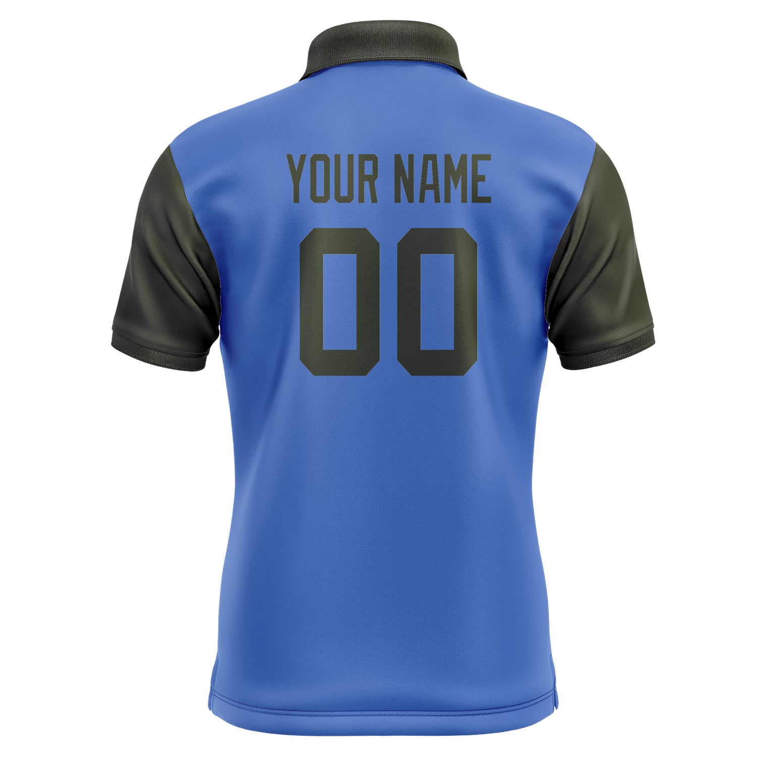 Custom Sky Blue Olive Short-Sleeve Polo Shirt PO090202B102
