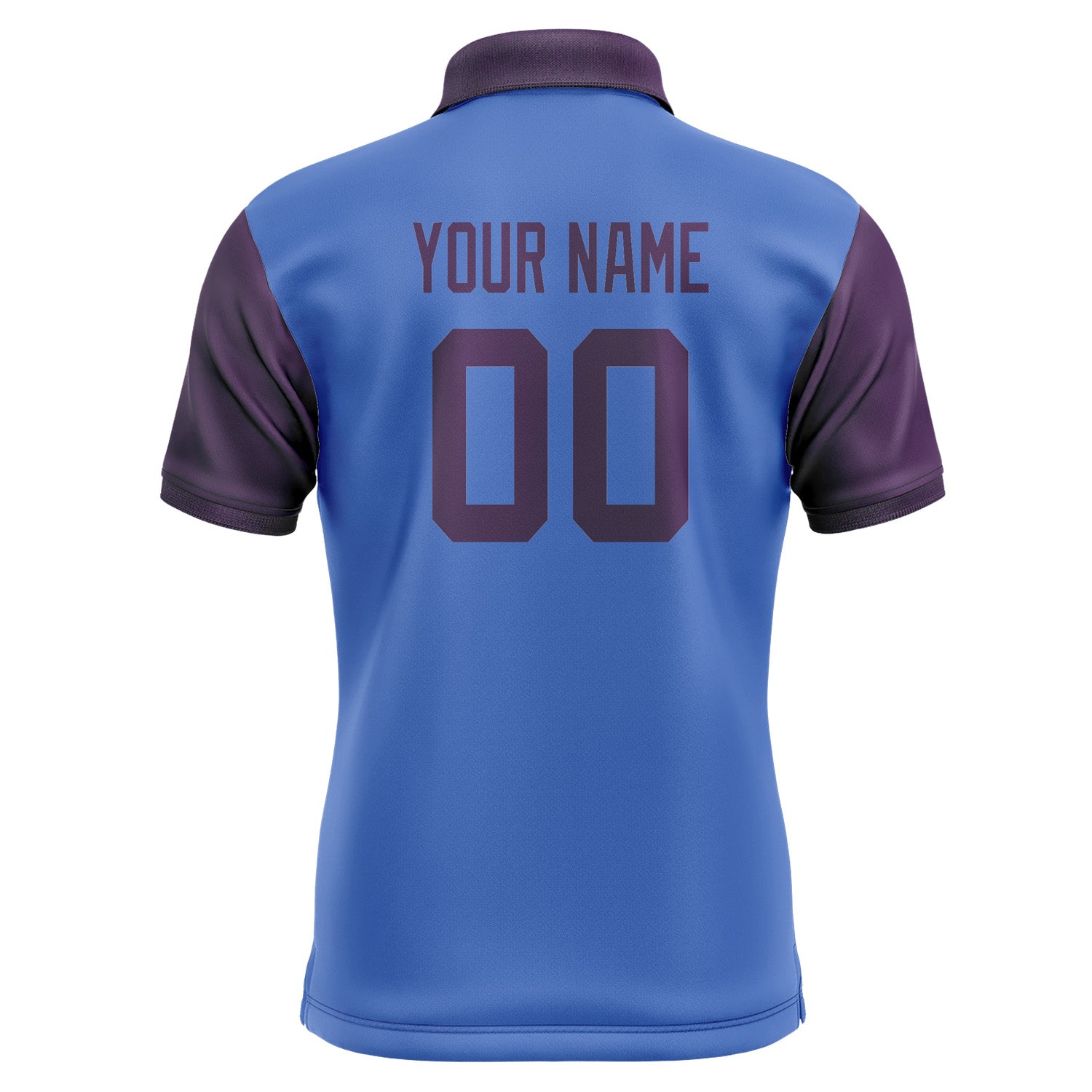 Custom Sky Blue Purple Short-Sleeve Polo Shirt PO090707B107