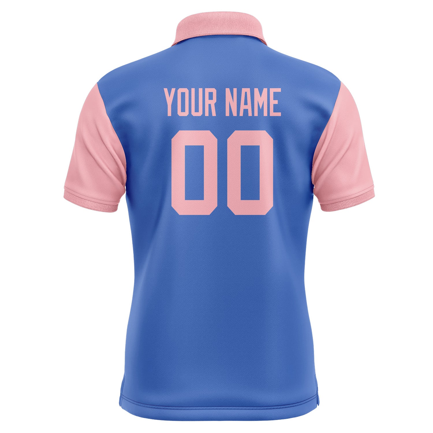 Custom Sky Blue Light Pink Short-Sleeve Polo Shirt PO092121B121