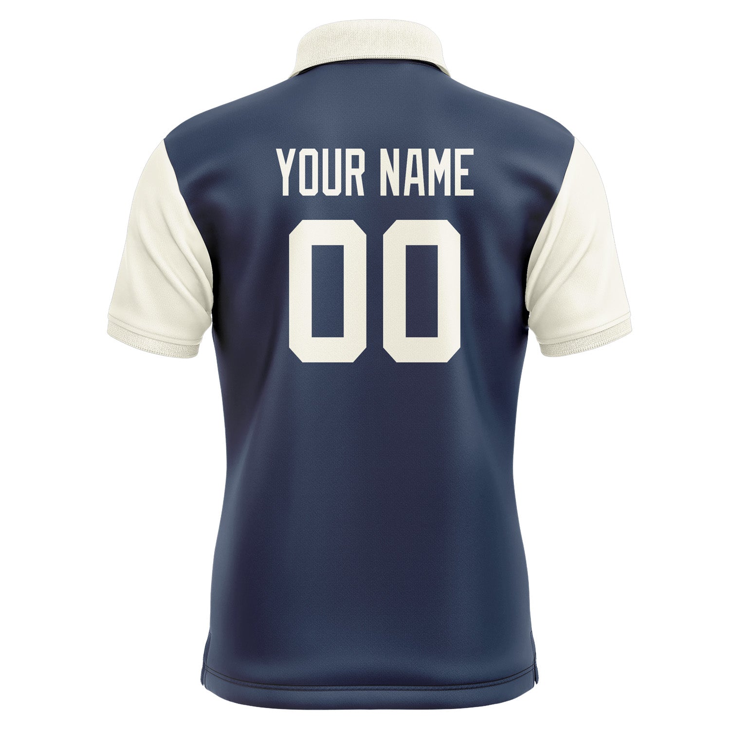Custom Blue Cream Short-Sleeve Polo Shirt PO100303B103