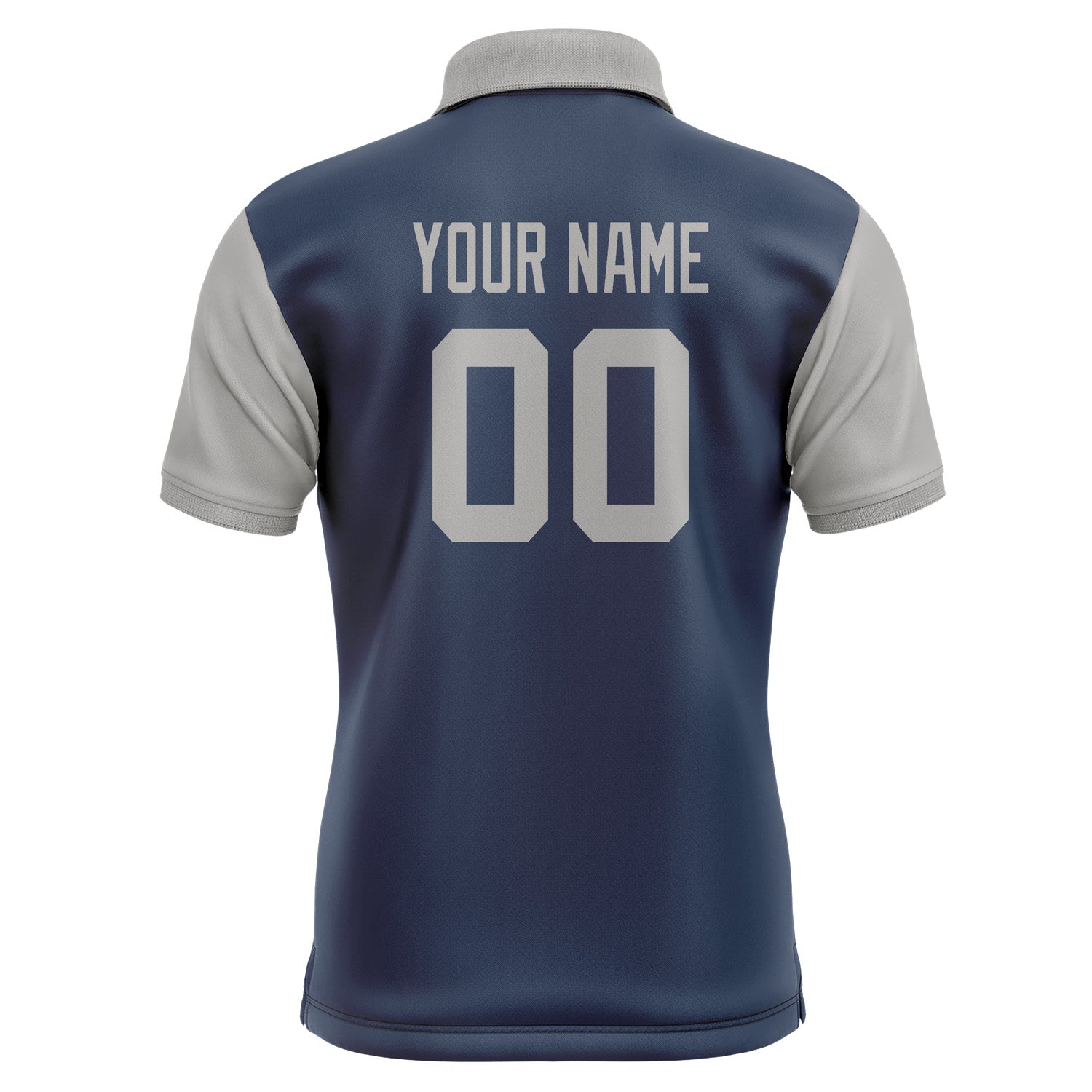 Custom Blue Gray Short-Sleeve Polo Shirt PO100404B104
