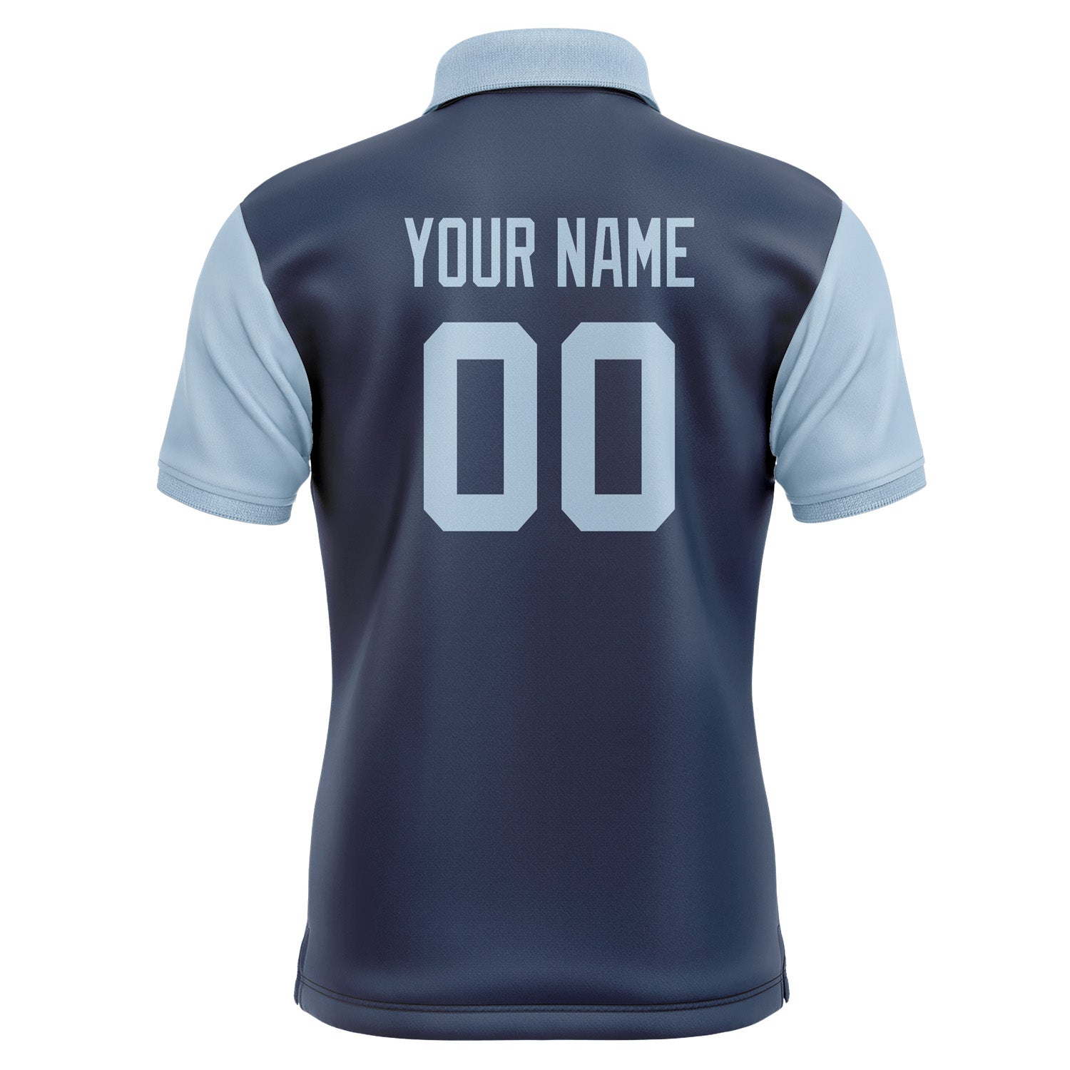 Custom Blue Light Blue Short-Sleeve Polo Shirt PO100808B108