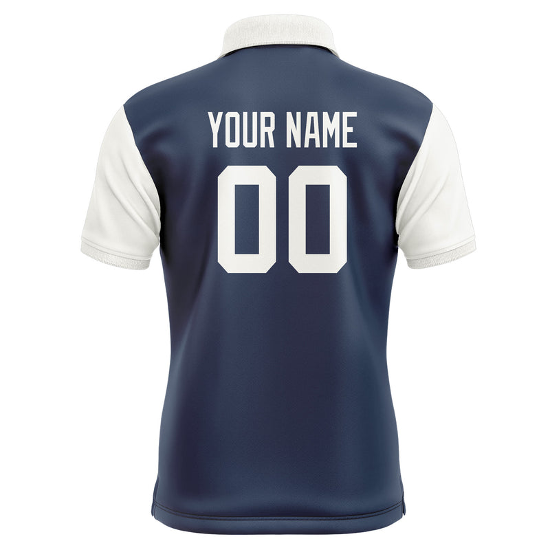Custom Blue White Short-Sleeve Polo Shirt PO101818B118