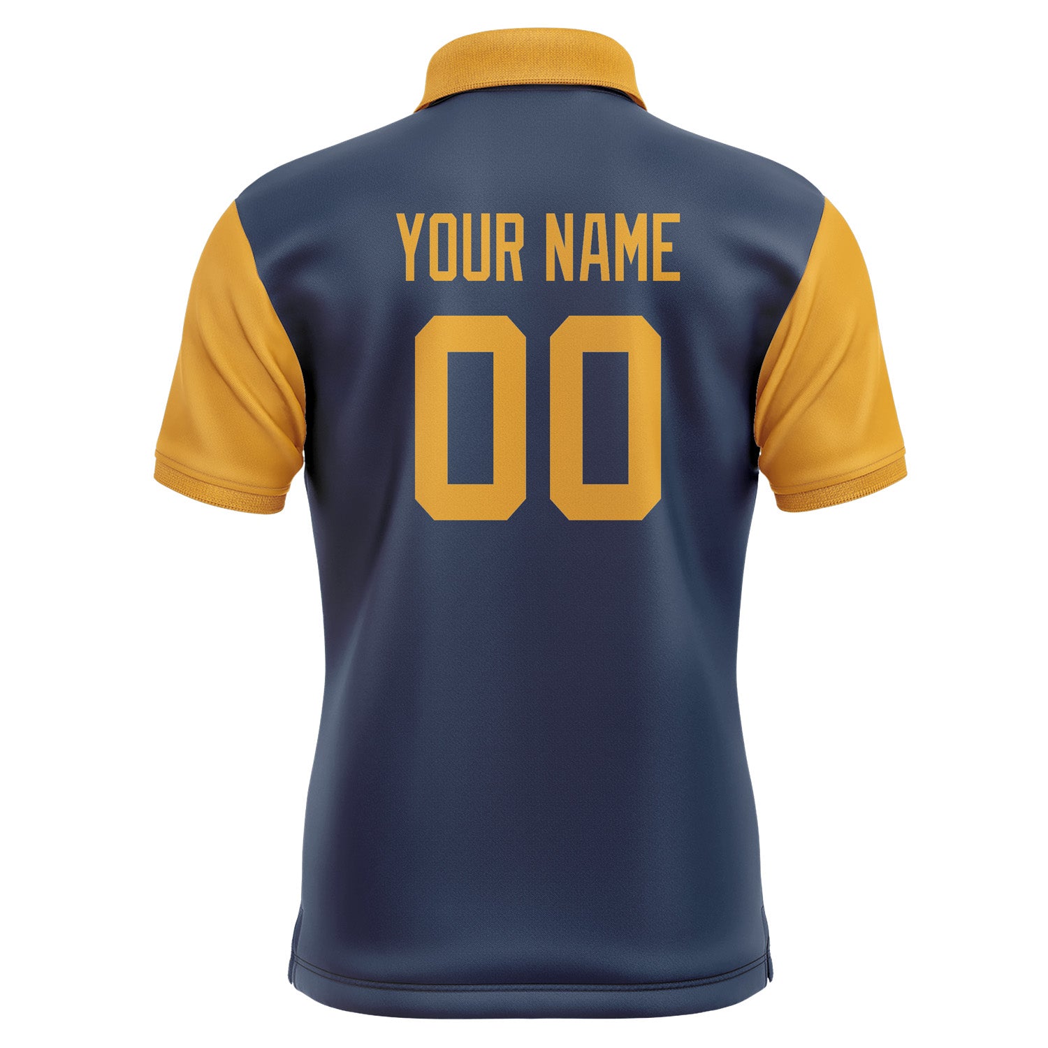 Custom Blue Yellow Short-Sleeve Polo Shirt PO101919B119