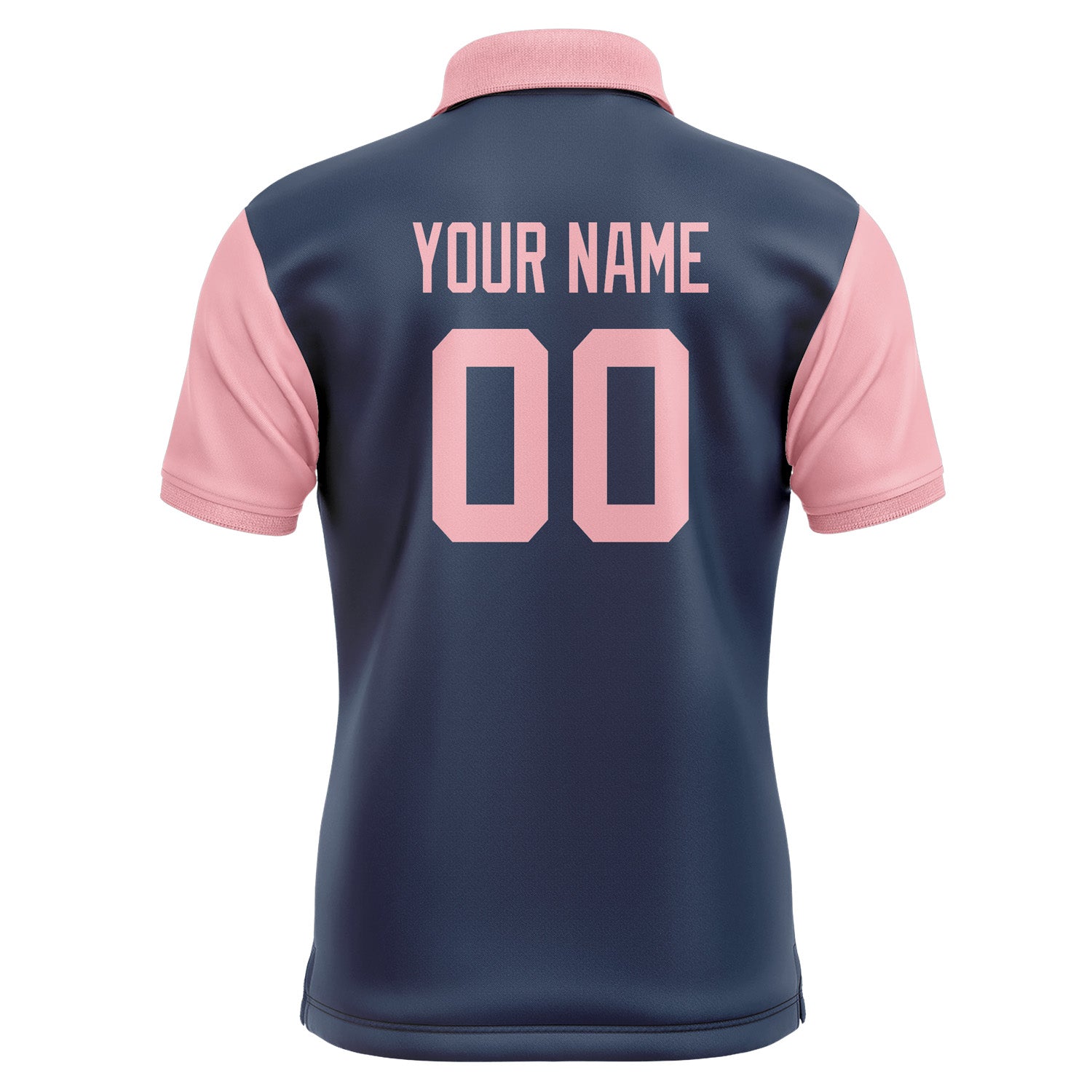 Custom Blue Light Pink Short-Sleeve Polo Shirt PO102121B121
