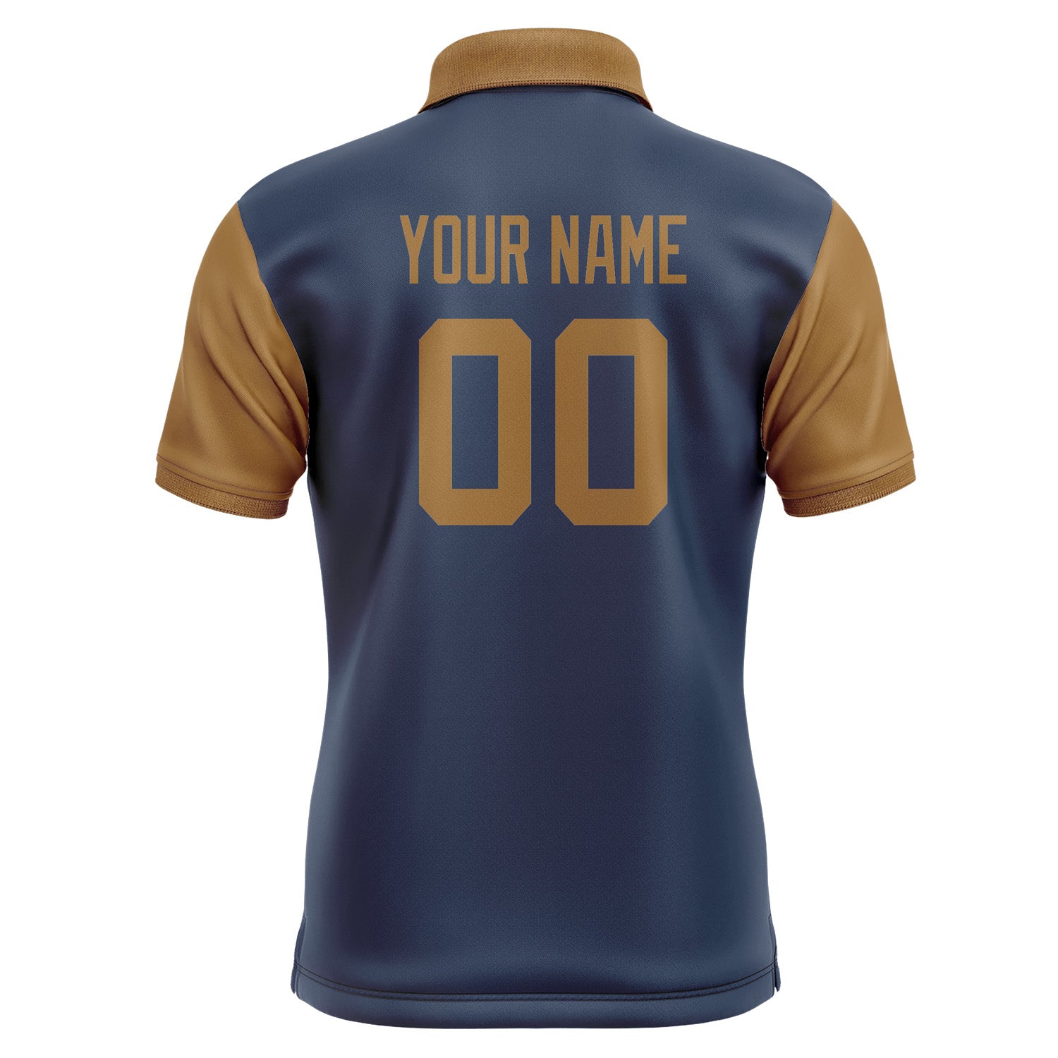 Custom Blue Khaki Short-Sleeve Polo Shirt PO102222B122