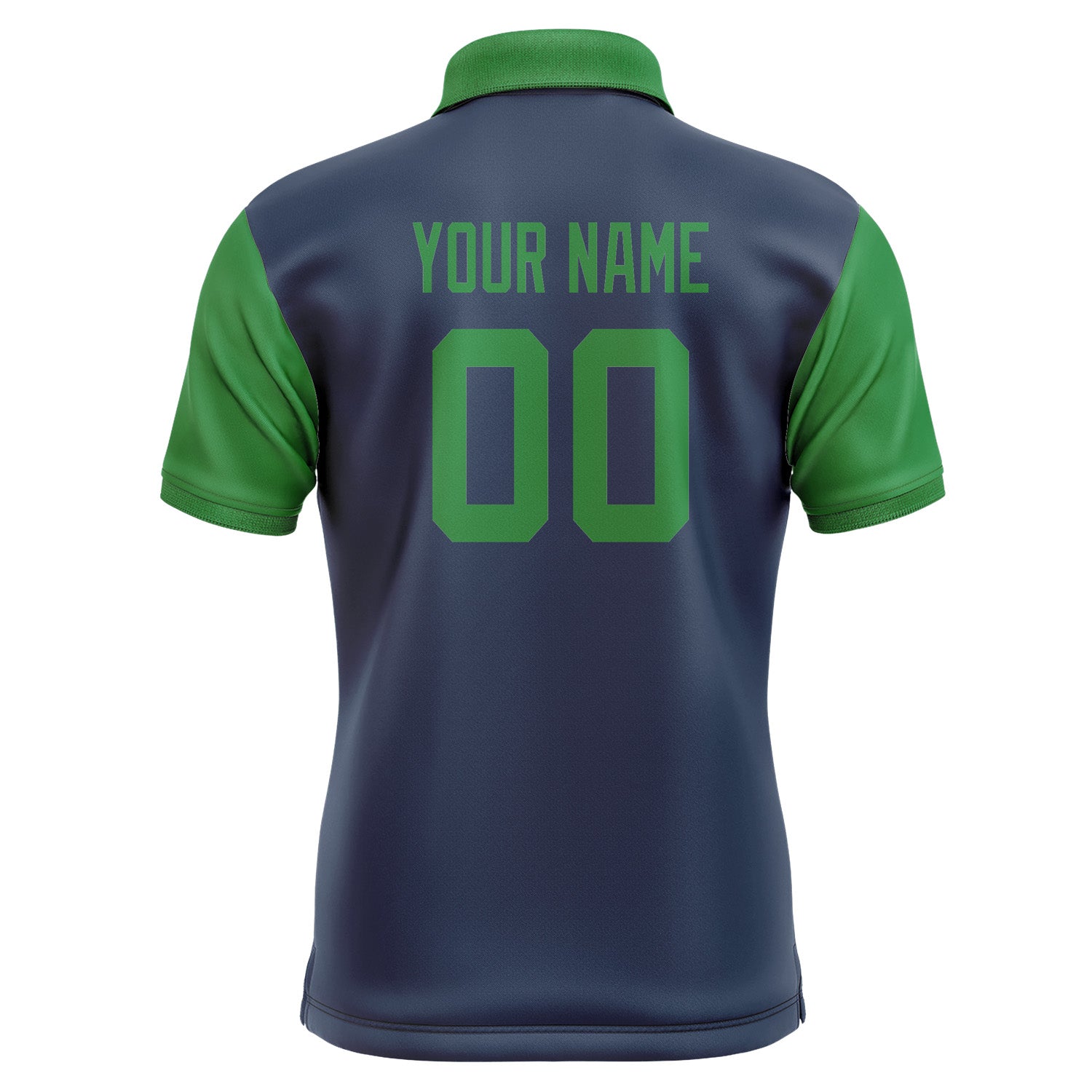 Custom Blue Emerald Green Short-Sleeve Polo Shirt PO102424B124