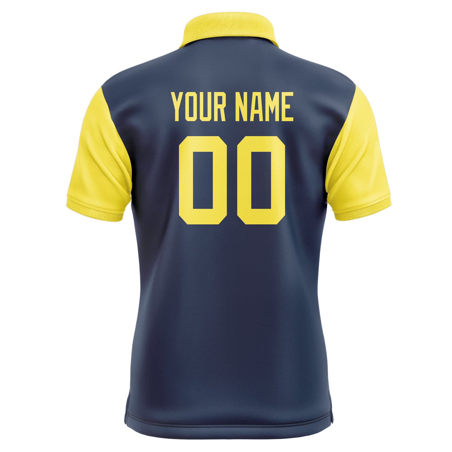 Custom Blue Light Yellow Short-Sleeve Polo Shirt PO102626B126