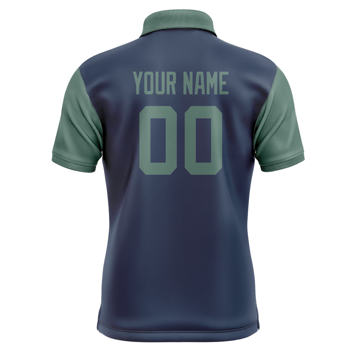 Custom Blue Blue Green Short-Sleeve Polo Shirt PO102727B127