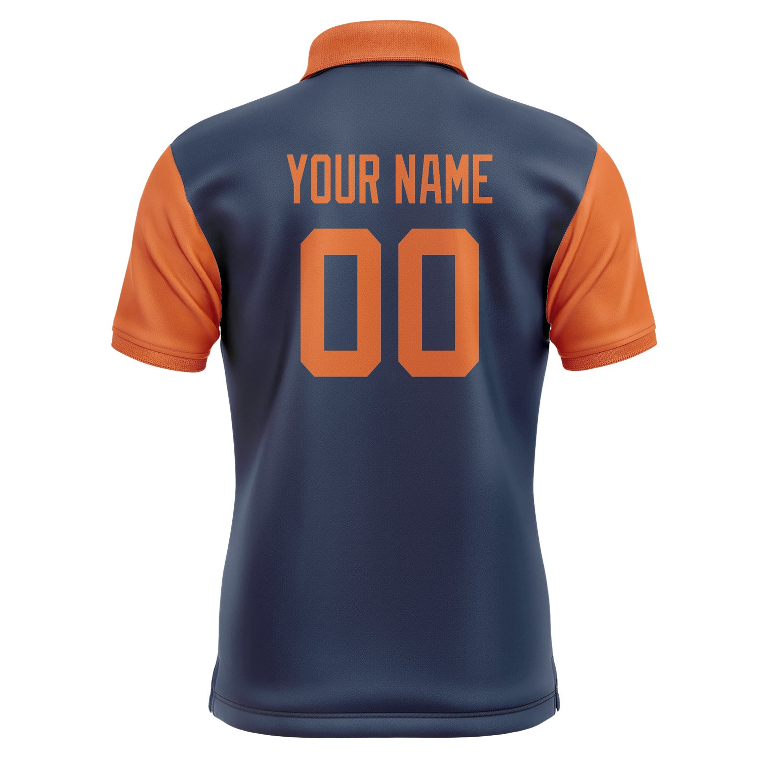 Custom Blue Orange Short-Sleeve Polo Shirt PO102828B128