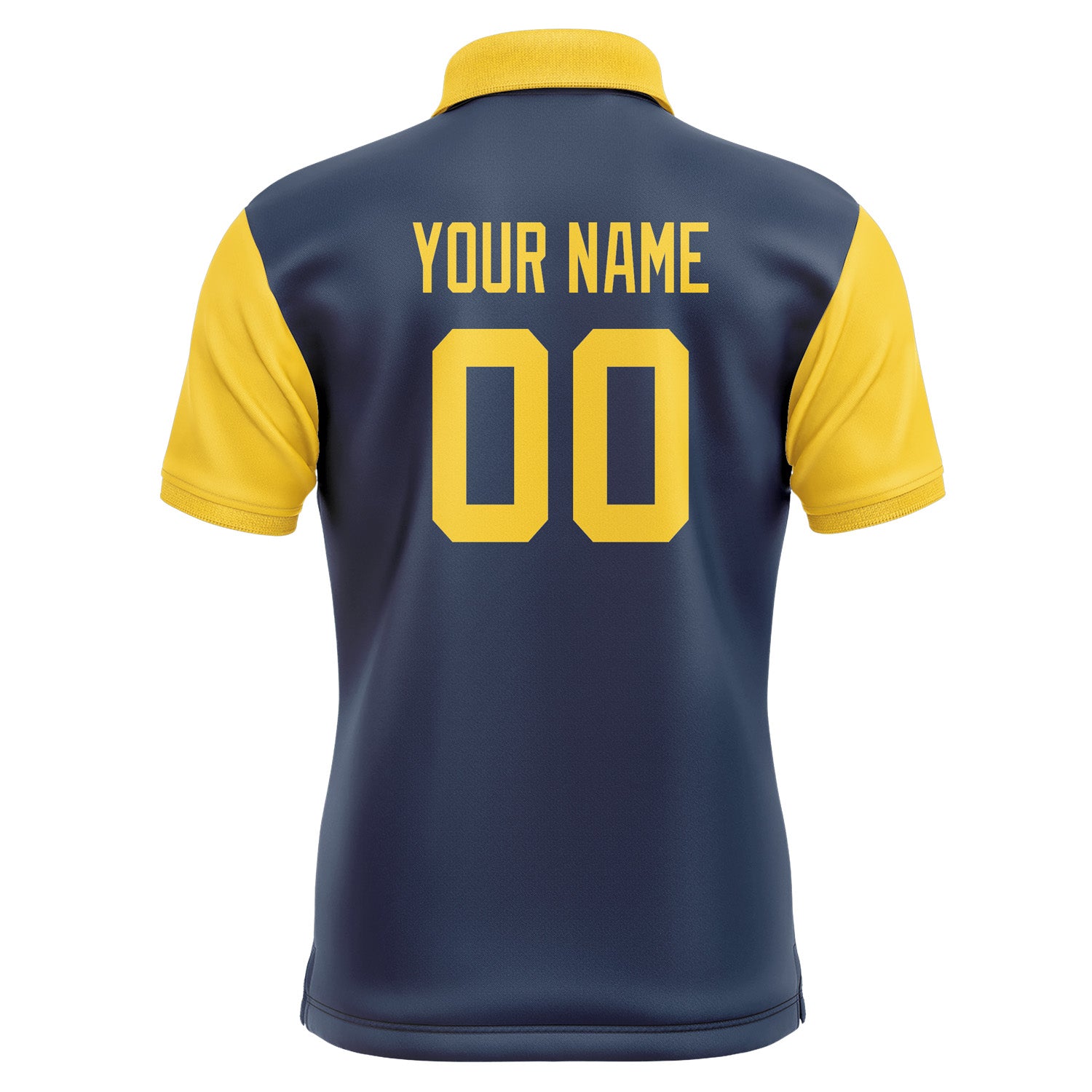 Custom Blue Gold Short-Sleeve Polo Shirt PO103030B130