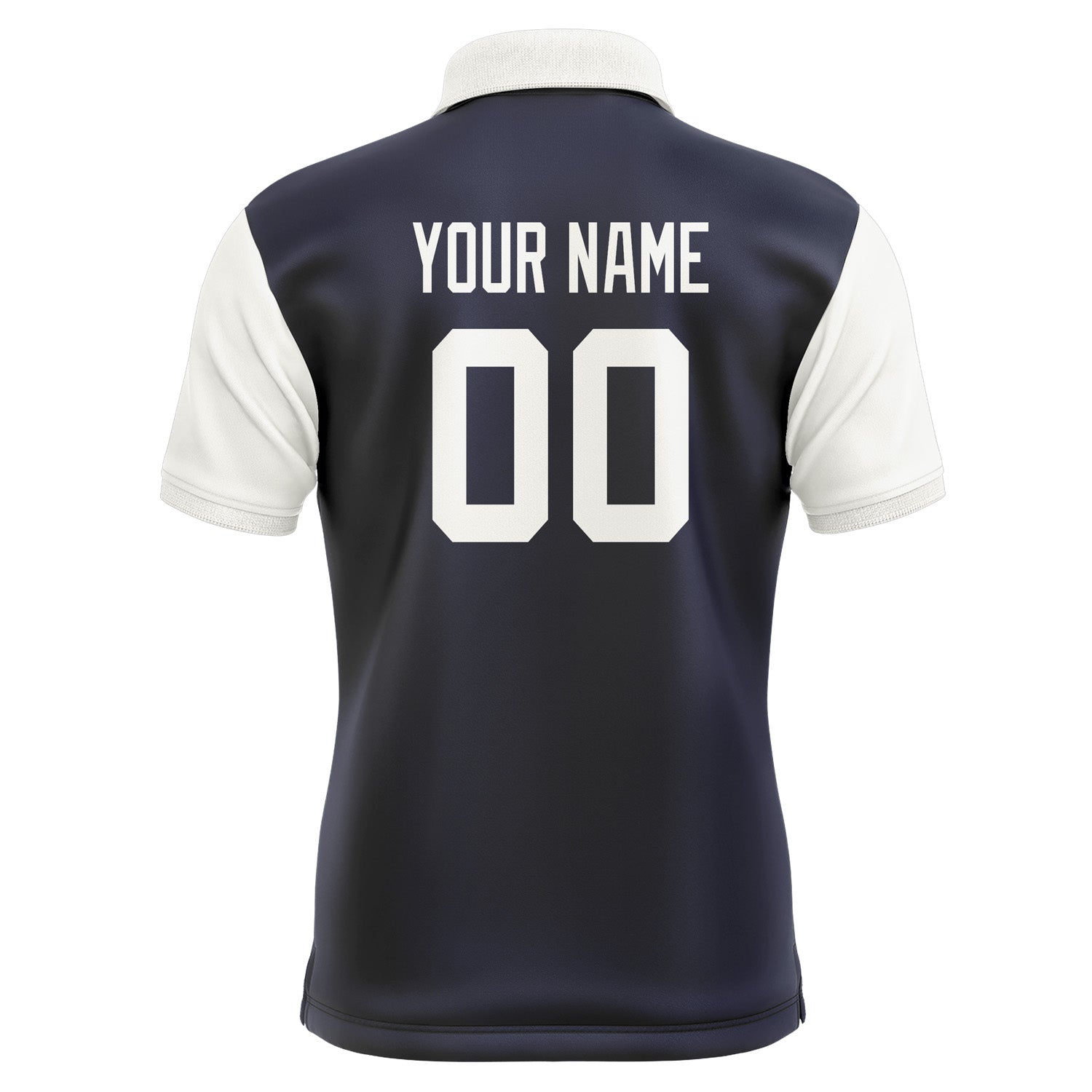 Custom Navy White Short-Sleeve Polo Shirt PO111818B118